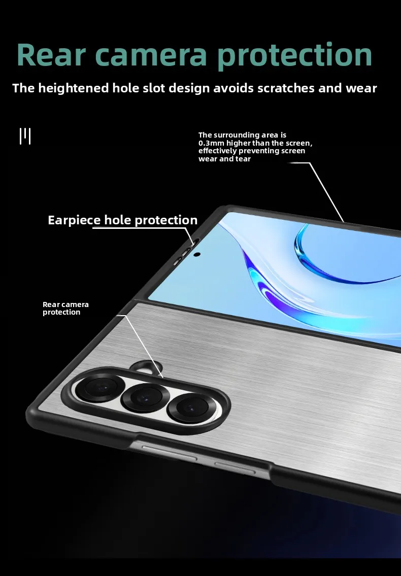 Brushed Stainless Steel Hard Shell Phone Case for Samsung Galaxy Z Fold 7 6 5 4 3 5G Fold7 Fold6 Fold5 Fold4 Shockproof Cover
Brushed Stainless Steel Hard Shell Phone Case for Samsung Galaxy Z Fold 7 6 5 4 3 5G Fold7 Fold6 Fold5 Fold4 Shockproof Cover