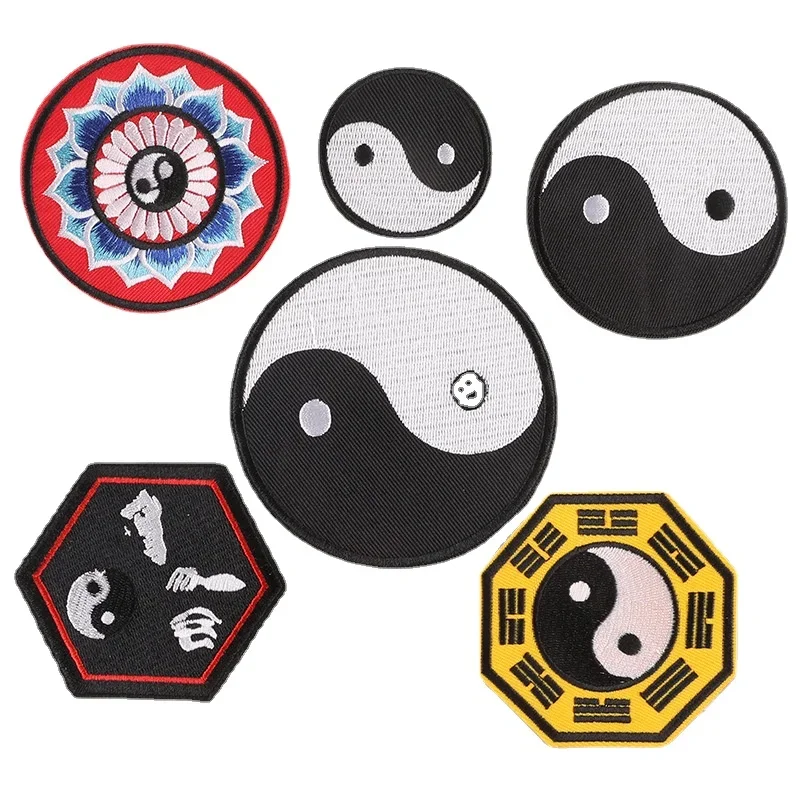 50pcs/lot Luxury Round Embroidery Patch Eight Trigrams Lotus TaiChi Chinese Kung Fu Black White Clothing Decoration Craft Diy
50pcs/lot Luxury Round Embroidery Patch Eight Trigrams Lotus TaiChi Chinese Kung Fu Black White Clothing Decoration Craft Diy