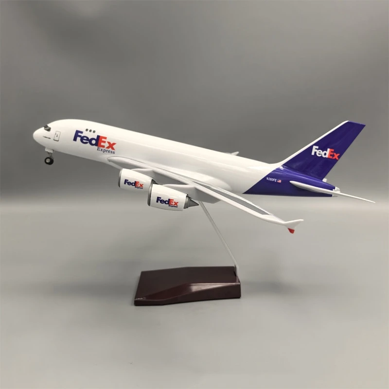 46cm 1/160 Scale Aircraft A380 FedEx Cargo Airways Resin Diecast Airplane Toy Model Assemble With Wooden Base Adult Aviation Gif
46cm 1/160 Scale Aircraft A380 FedEx Cargo Airways Resin Diecast Airplane Toy Model Assemble With Wooden Base Adult Aviation Gif