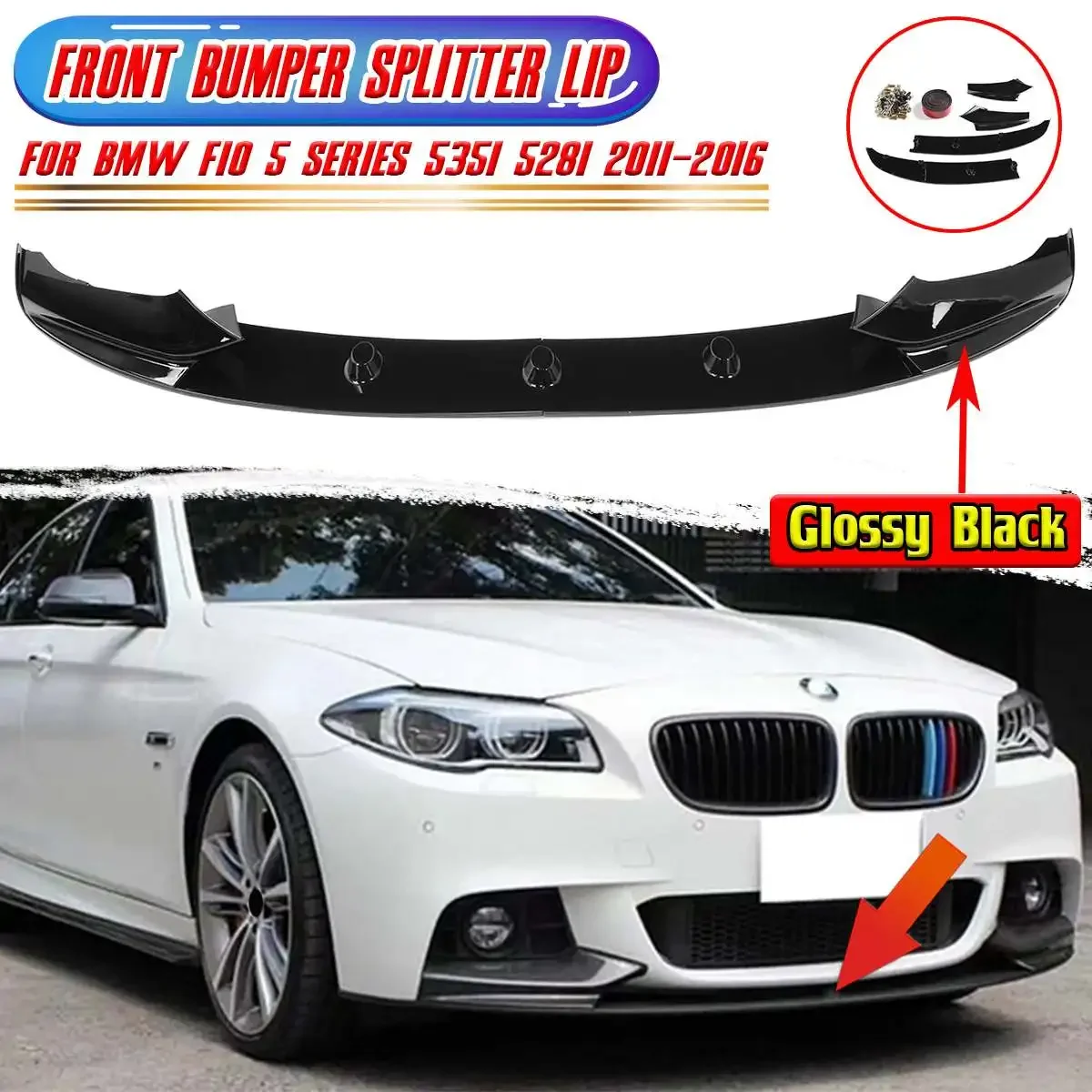 F10 Car Front Bumper Splitter Lip Spoiler Bumper Diffuser For BMW F10 5 Series 535i 528i M Sport 2011-2016 Bumper Aprons Guard
F10 Car Front Bumper Splitter Lip Spoiler Bumper Diffuser For BMW F10 5 Series 535i 528i M Sport 2011-2016 Bumper Aprons Guard