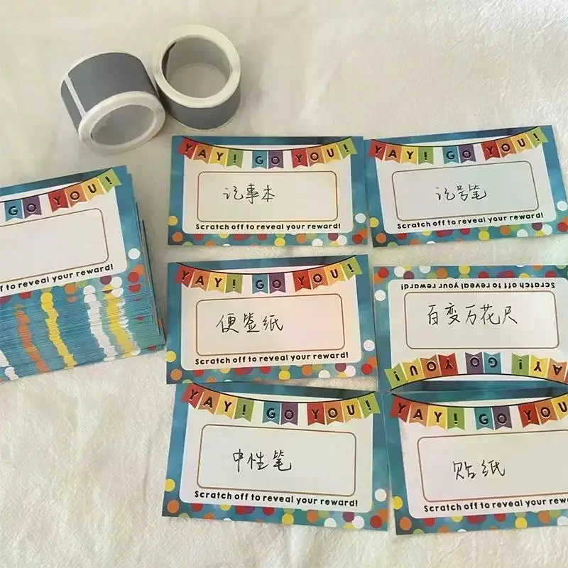 50Pcs Scratch-Off Cards Game Prizes For Classroom Students School Recognition Rewards Thank You Gift Certificates
50Pcs Scratch-Off Cards Game Prizes For Classroom Students School Recognition Rewards Thank You Gift Certificates