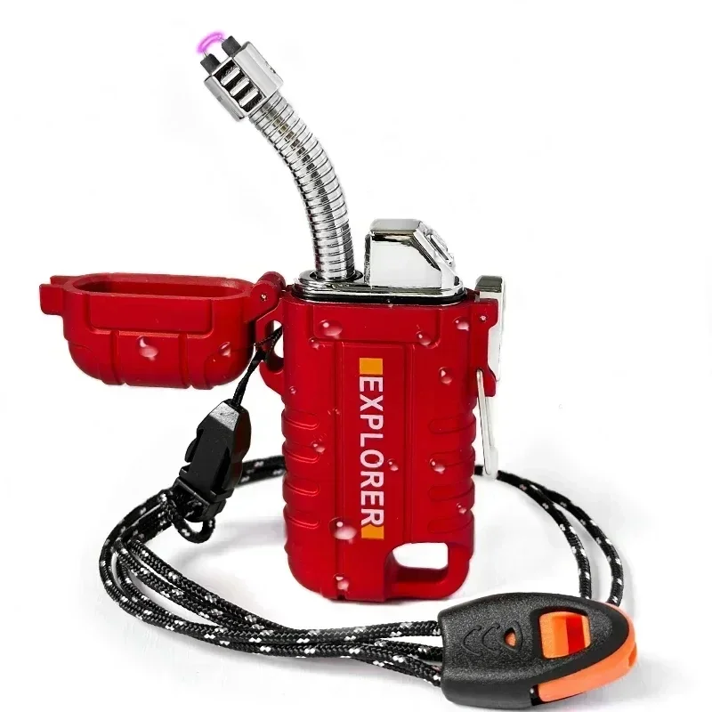 Waterproof Double Arc Lighter Rechargeable Windproof Plasma Lighter for Outdoor Camping Flameless Smoking Accessories
Waterproof Double Arc Lighter Rechargeable Windproof Plasma Lighter for Outdoor Camping Flameless Smoking Accessories
