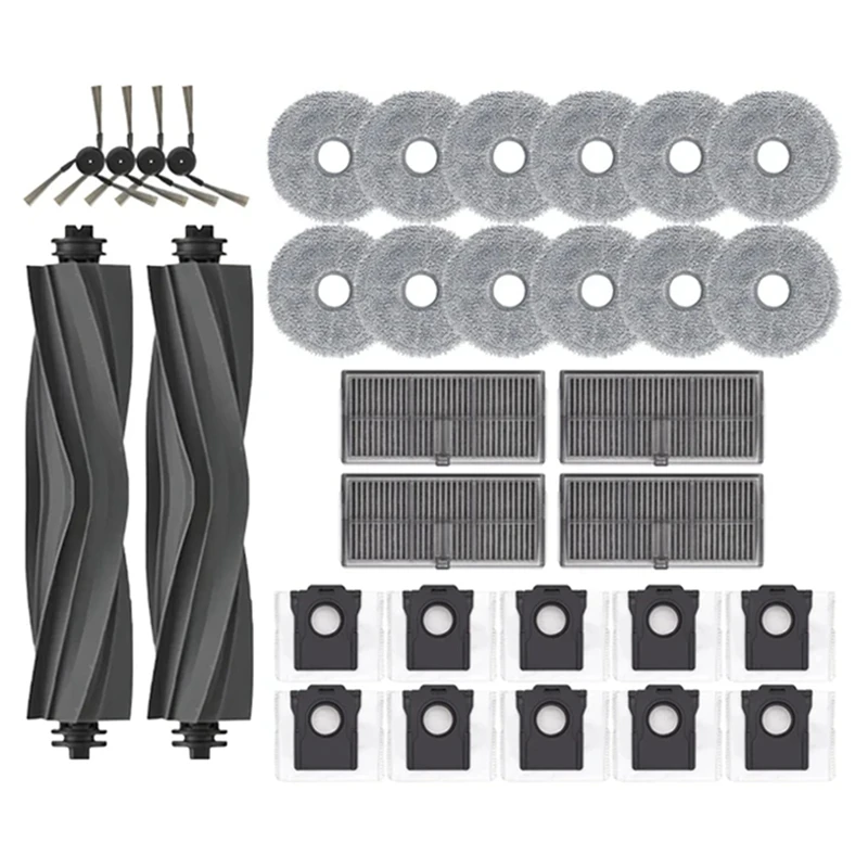 For Dreame X40 Ultra, X40 Pro, S30 Pro Ultra Accessories Main Side Brush Hepa Filter Mop Cloth Dust Bags Replacement
For Dreame X40 Ultra, X40 Pro, S30 Pro Ultra Accessories Main Side Brush Hepa Filter Mop Cloth Dust Bags Replacement