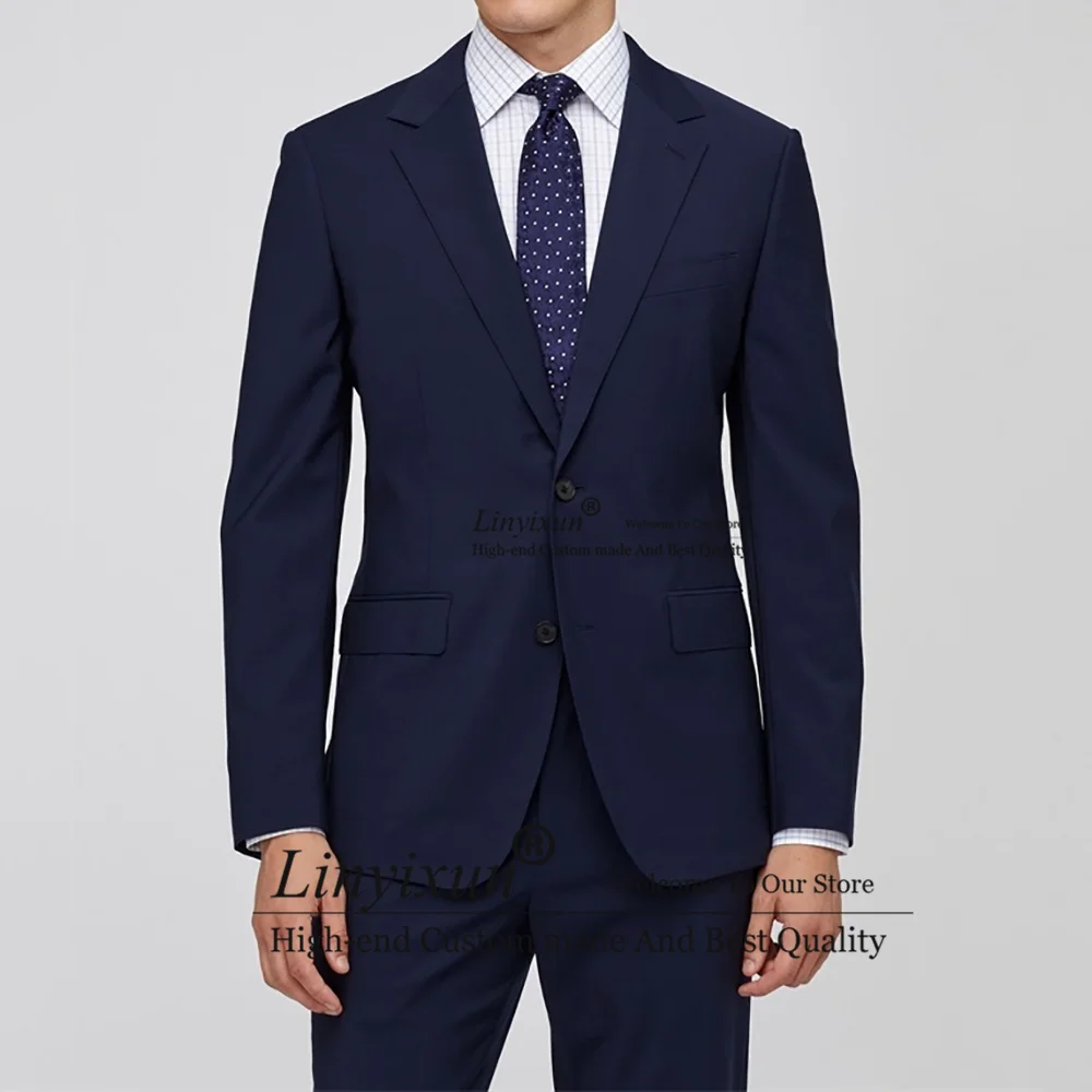 Fashion Navy Blue Suits For Mens Slim Fit Business Blazer Hombre Wedding Groom Tuxedo Daily 2 Piece Jacket Pants Terno Masculino
Fashion Navy Blue Suits For Mens Slim Fit Business Blazer Hombre Wedding Groom Tuxedo Daily 2 Piece Jacket Pants Terno Masculino