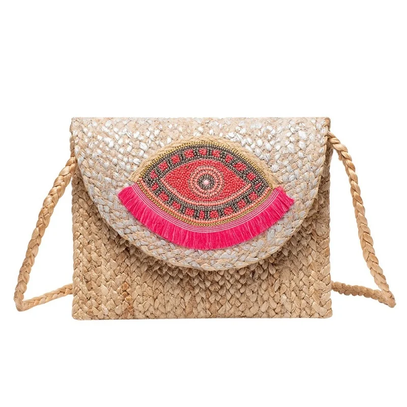 Bohemian Straw Woven Bag Handwoven Beach Vacation Shoulder Crossbody Bag for Women Summer Travel Casual Clutch Crossbody Bag
Bohemian Straw Woven Bag Handwoven Beach Vacation Shoulder Crossbody Bag for Women Summer Travel Casual Clutch Crossbody Bag