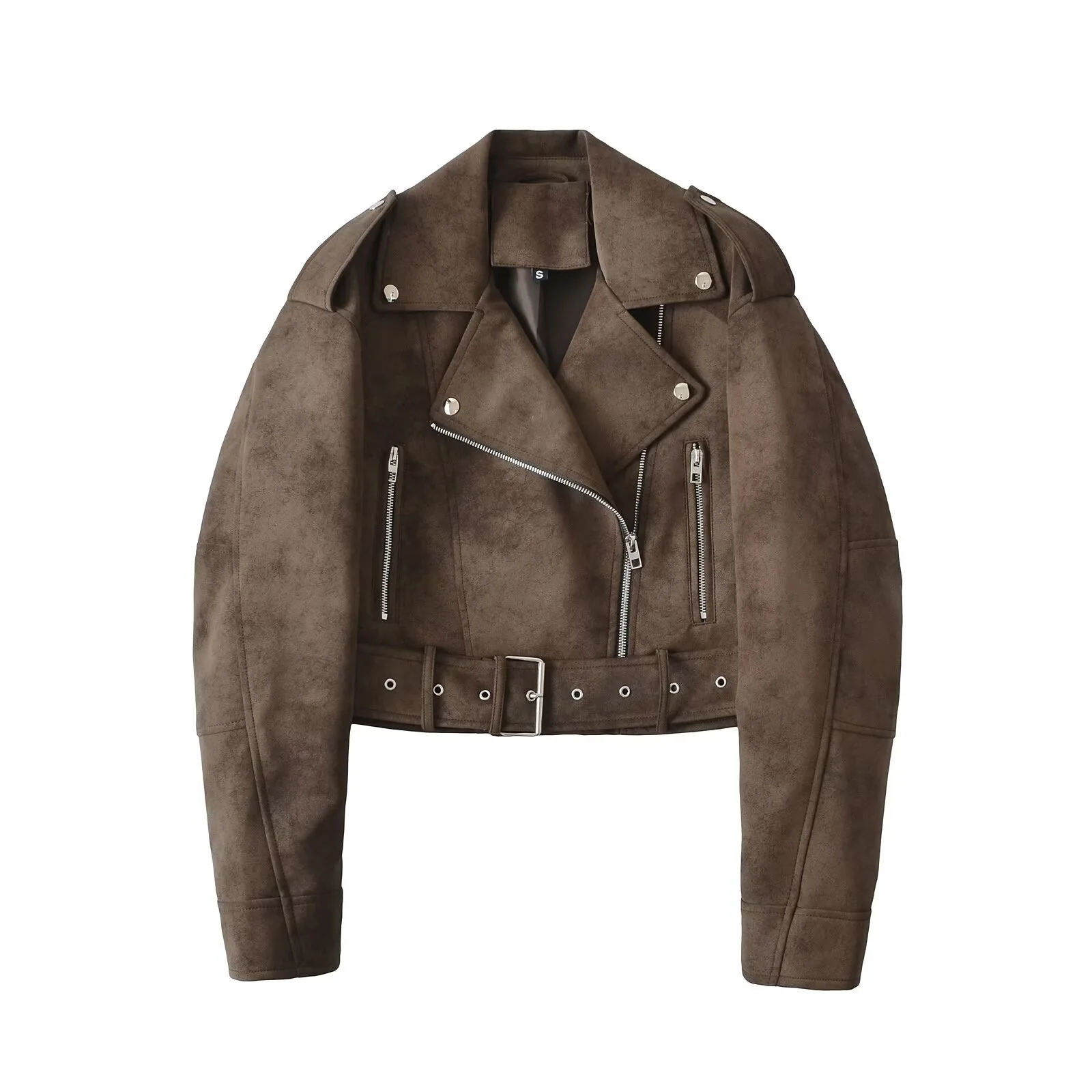 Women's 2026 New Women's Clothing Street Fashion Suede Imitation Leather Motorcycle Jacket Short
Women's 2026 New Women's Clothing Street Fashion Suede Imitation Leather Motorcycle Jacket Short