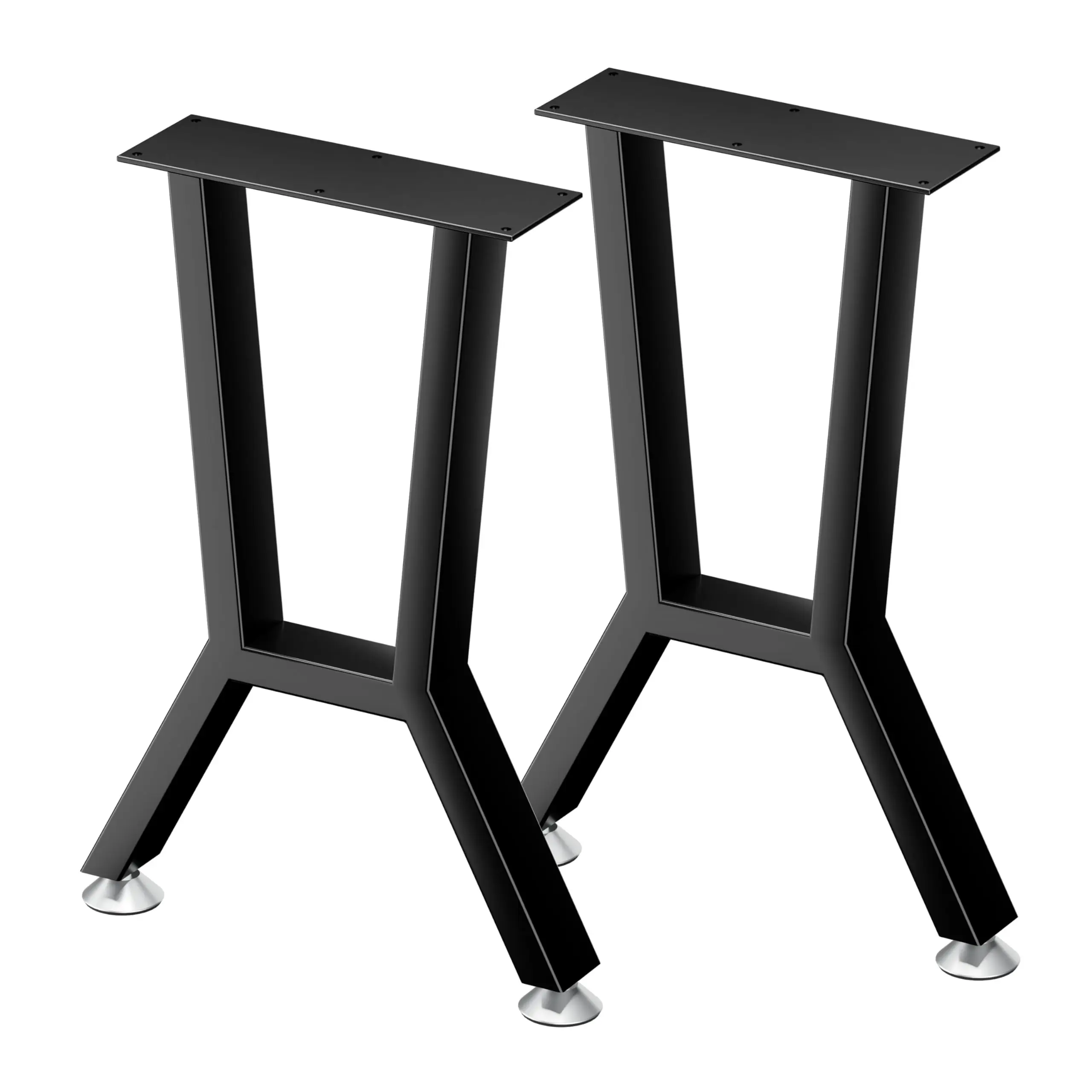 Two Matte Black Metal Table Legs, 16 Inch Height, A-Frame Design With Adjustable Leveling Feet For Coffee Tables, Benches, And
Two Matte Black Metal Table Legs, 16 Inch Height, A-Frame Design With Adjustable Leveling Feet For Coffee Tables, Benches, And