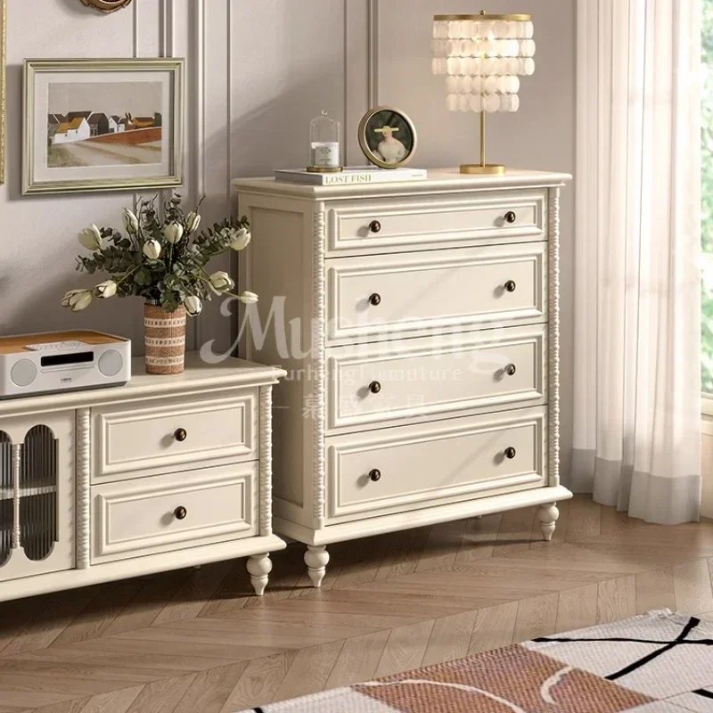 AAWhite Solid Wood Four-Drawer Cabinet, French Style Wall-Mounted Drawer Cabinet For Living Room, Bedside Cabinet For Bedroom
AAWhite Solid Wood Four-Drawer Cabinet, French Style Wall-Mounted Drawer Cabinet For Living Room, Bedside Cabinet For Bedroom