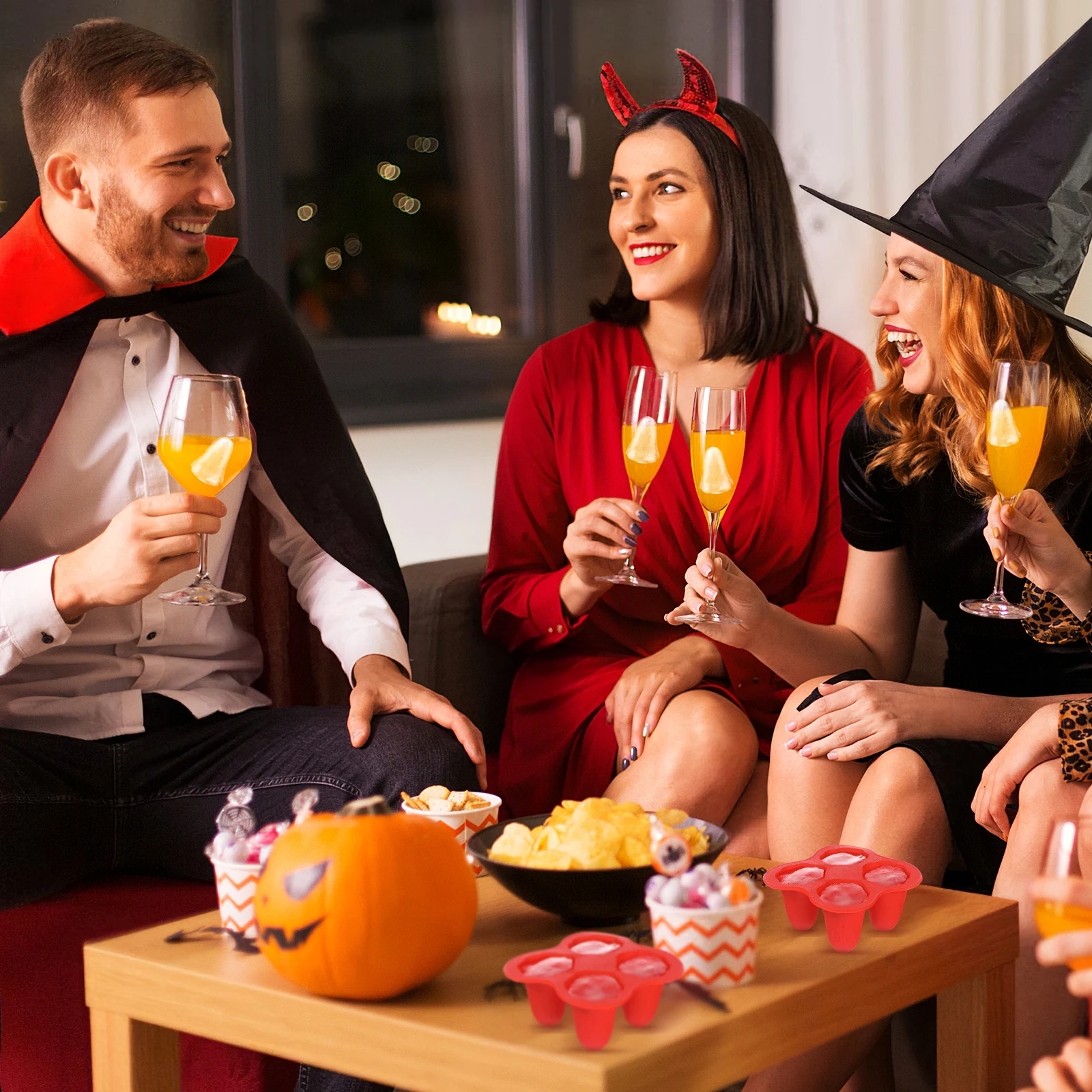 4Pcs Halloween Cube Tray Mold Easy for Family Gatherings Halloween Ice Cube Molds Silicone Molds
4Pcs Halloween Cube Tray Mold Easy for Family Gatherings Halloween Ice Cube Molds Silicone Molds