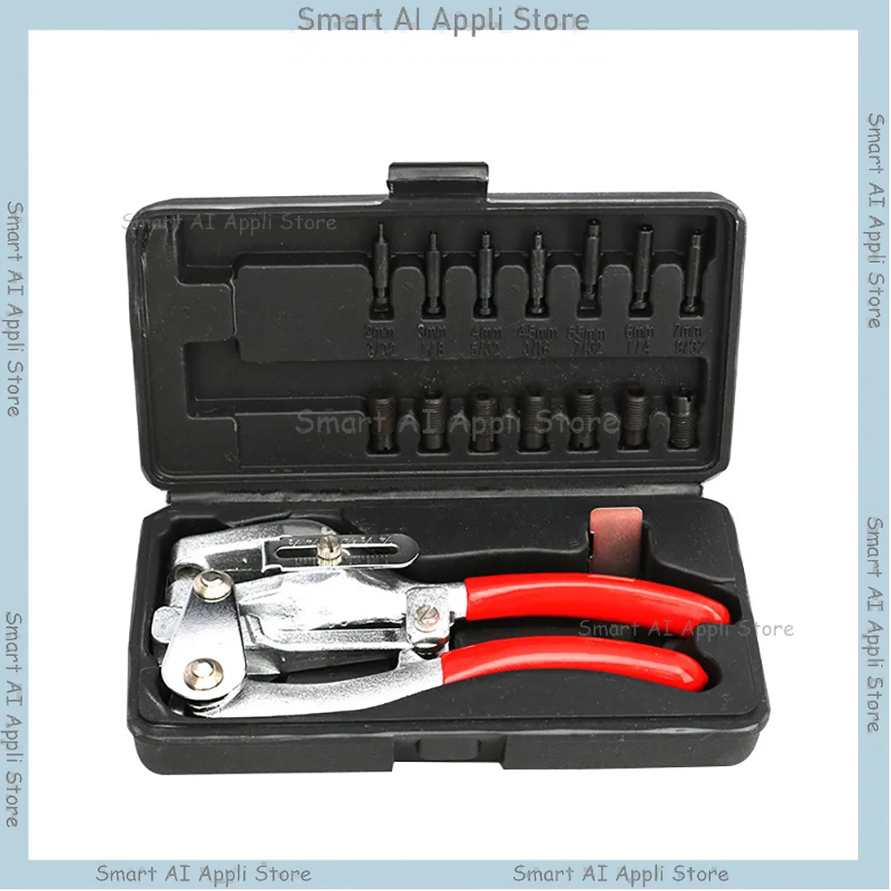 Metal Hole Punch Heavy Duty Hole Punch Set 3/32-Inch to 9/32-Inch Hand Held Power Punch and Sheet Metal Hole Kit
Metal Hole Punch Heavy Duty Hole Punch Set 3/32-Inch to 9/32-Inch Hand Held Power Punch and Sheet Metal Hole Kit
