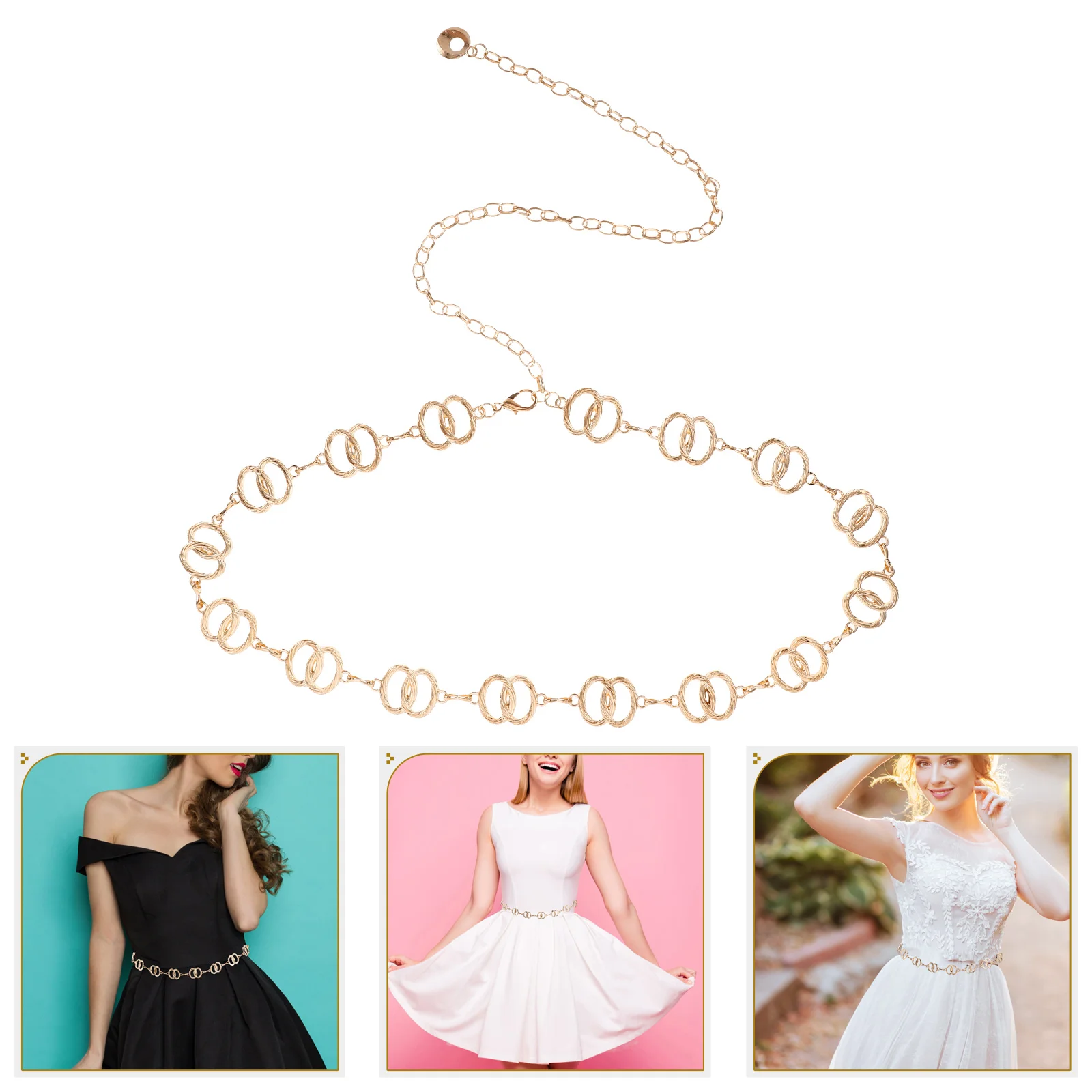 Alloy Double Ring Waist Chain Belt for Dresses Woman Belts Belly Jewelry Women Fashion
Alloy Double Ring Waist Chain Belt for Dresses Woman Belts Belly Jewelry Women Fashion