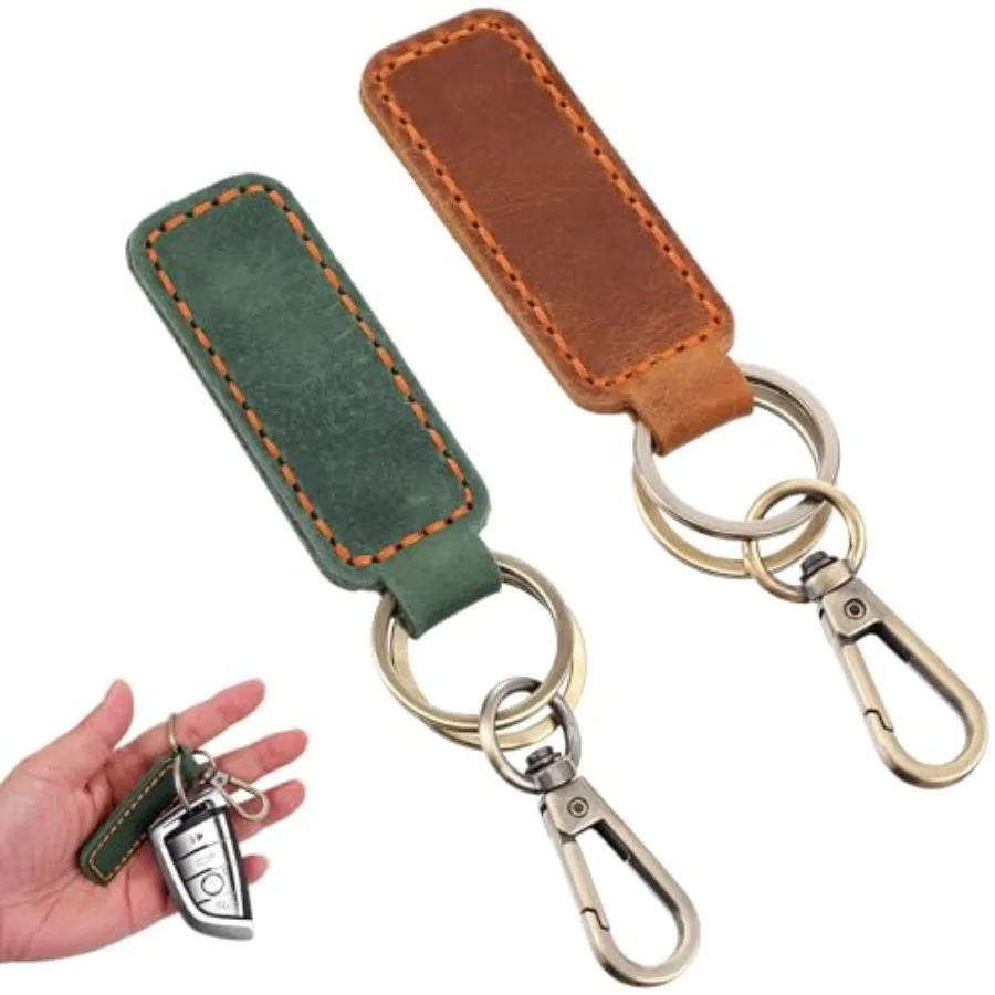 Genuine Leather Keychain, Universal Car Key Fob Holder, Leather Key Ring With Keyrings And Clip For Men And Women
Genuine Leather Keychain, Universal Car Key Fob Holder, Leather Key Ring With Keyrings And Clip For Men And Women