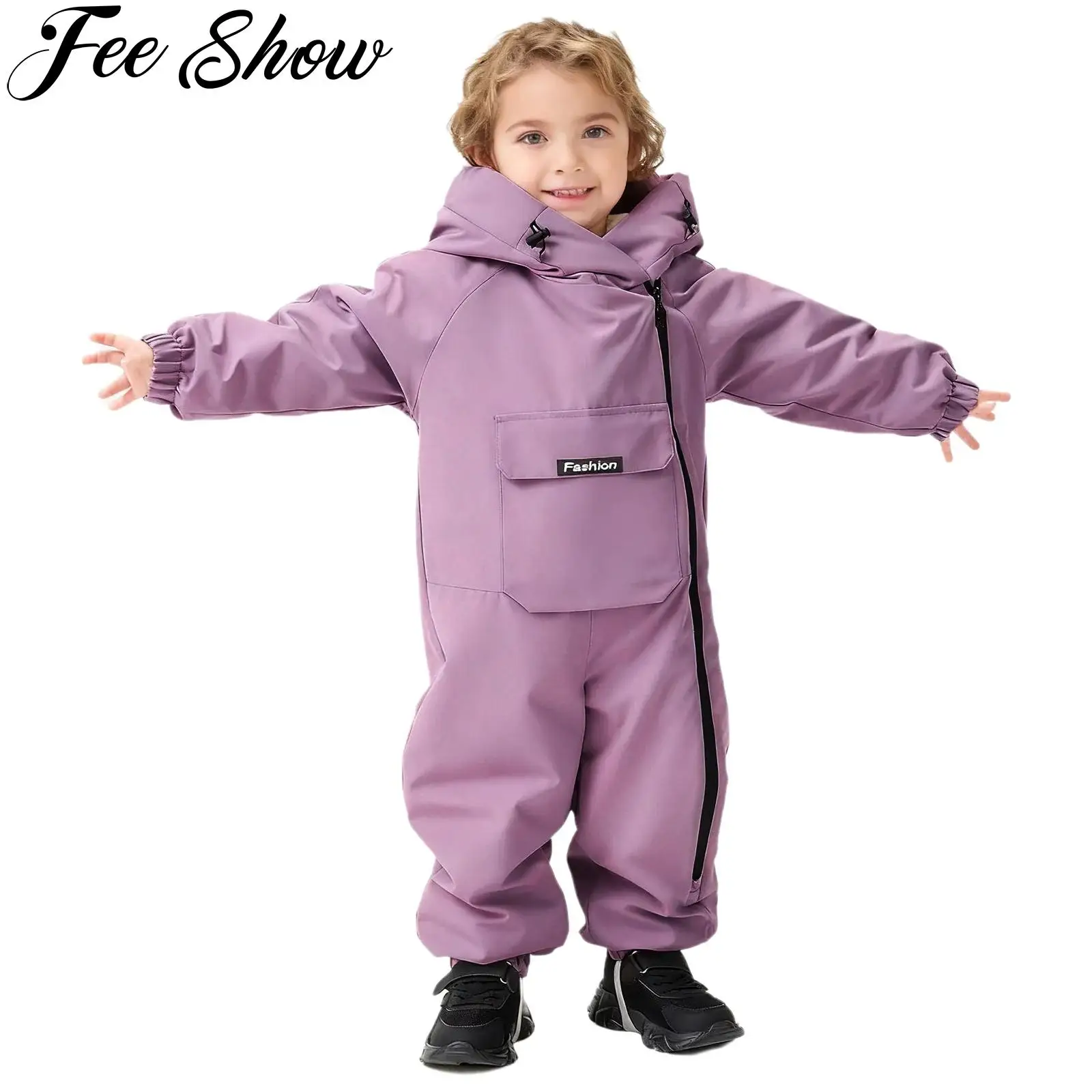 Toddler Baby Winter Snowsuit Windproof Waterproof Hooded Fleece-Lined Padded Ski Jumpsuit with Pockets Outdoor Skiing Rompers
Toddler Baby Winter Snowsuit Windproof Waterproof Hooded Fleece-Lined Padded Ski Jumpsuit with Pockets Outdoor Skiing Rompers
