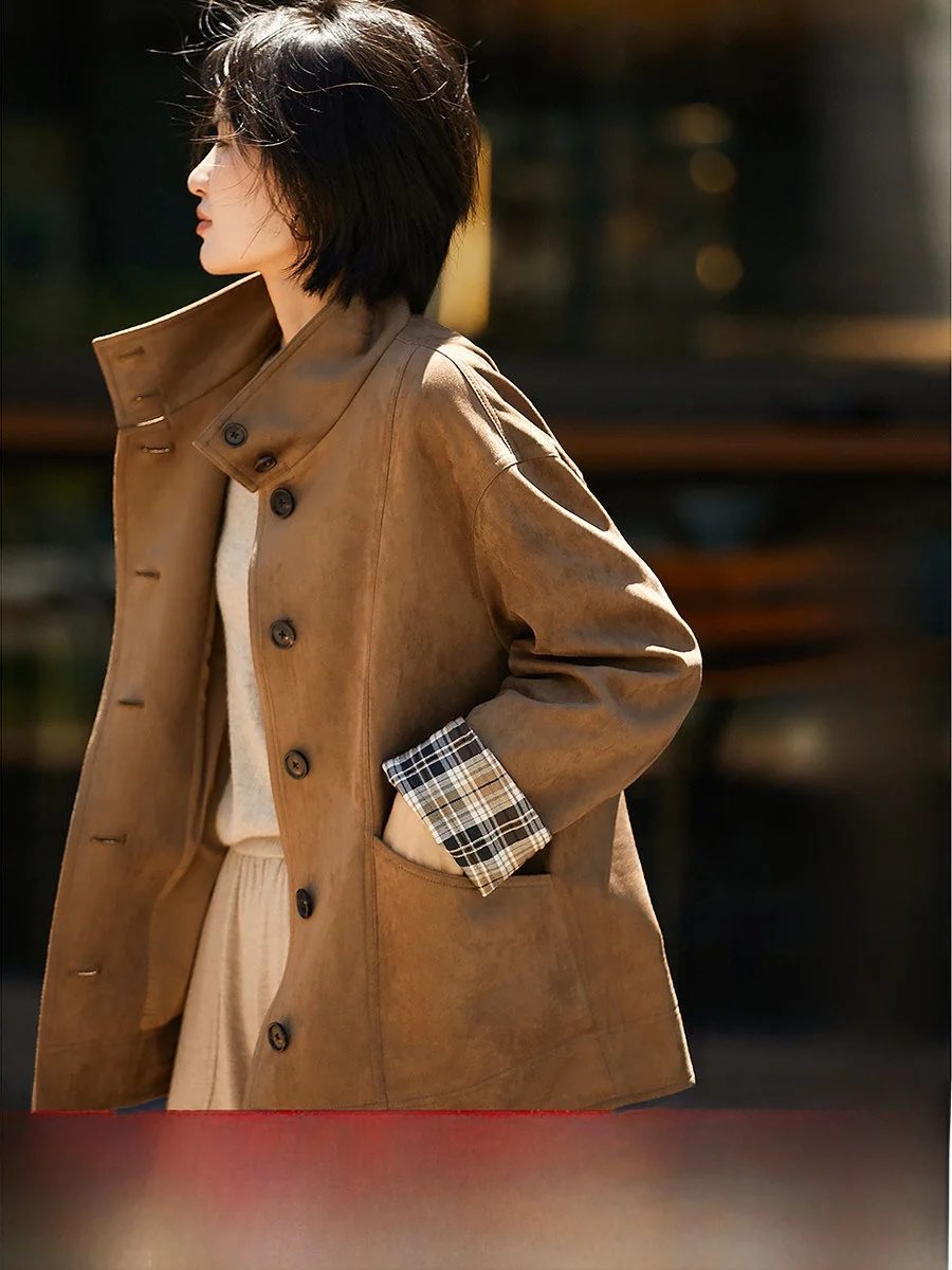 Пальто женское винтажное Adventurer Sle ort Casual из замши с контрастными манжетами, теплое, из полиэфирного волокна, на пуговицах
Пальто женское винтажное Adventurer Sle ort Casual из замши с контрастными манжетами, теплое, из полиэфирного волокна, на пуговицах