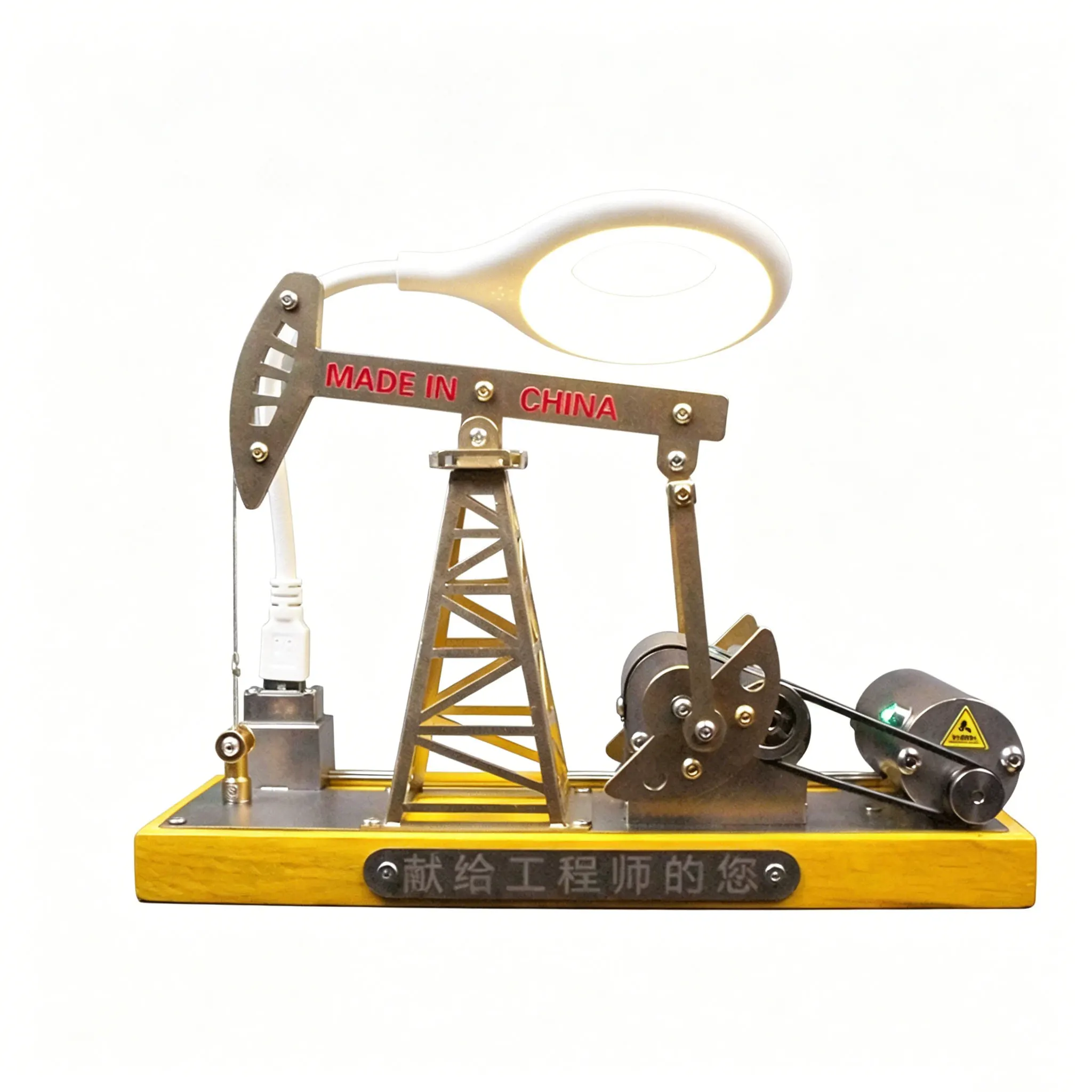 Industrial Decor Metal Oil Pump Model Wooden Base Miniature Pumpjack Home Office Desk Ornament Industrial Theme Decoration Gift
Industrial Decor Metal Oil Pump Model Wooden Base Miniature Pumpjack Home Office Desk Ornament Industrial Theme Decoration Gift