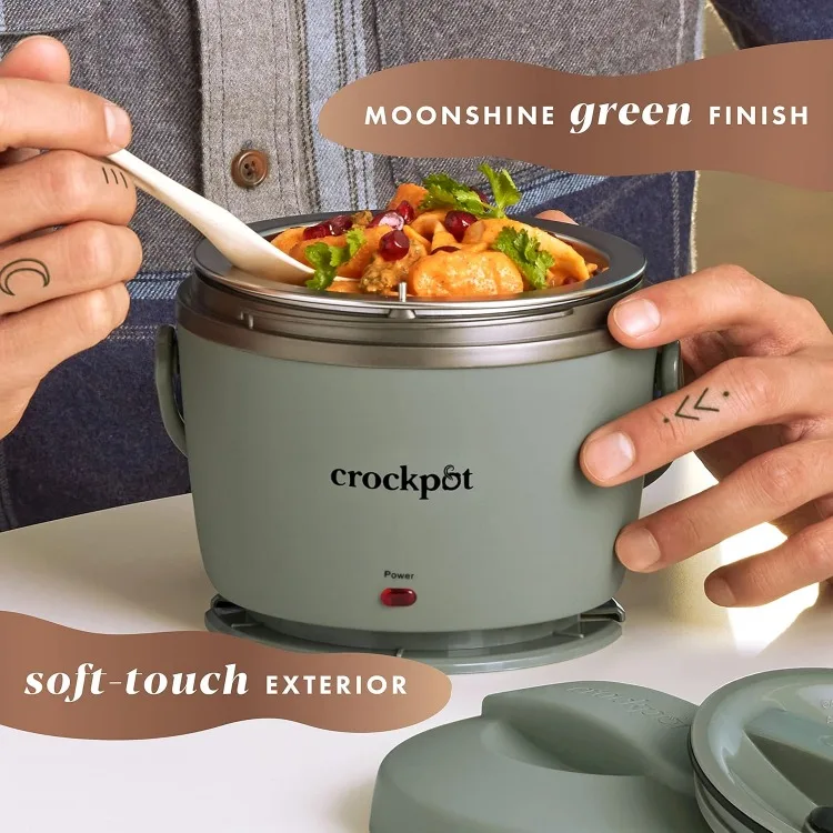 Portable Electric Lunch Box, 20-Ounce Food Warmer, Moonshine Green Ideal for Travel, On-the-Go Keeps Food Spill-Free,
Portable Electric Lunch Box, 20-Ounce Food Warmer, Moonshine Green Ideal for Travel, On-the-Go Keeps Food Spill-Free,