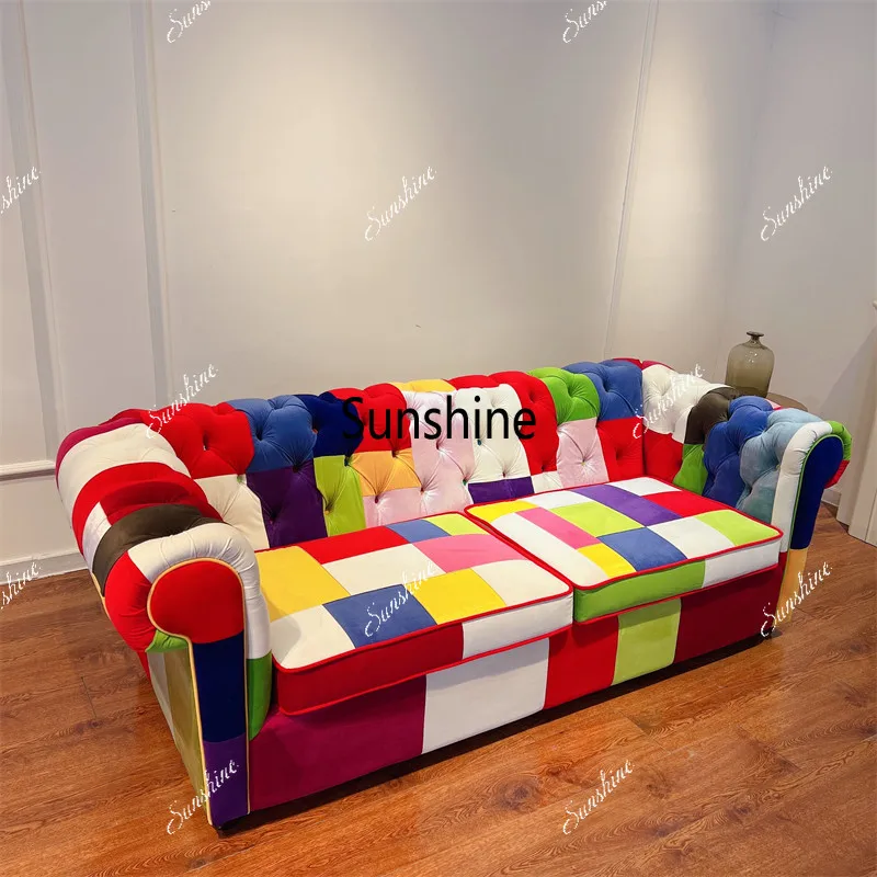 American simple living room contrasting color art multi-person combination sofa
American simple living room contrasting color art multi-person combination sofa