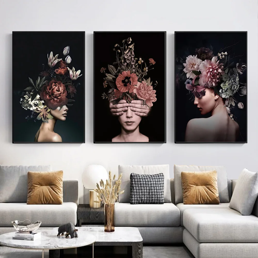 Fashion Flower Girl Portrait Art Posters Modern Wall Decor Floral Lady Pictures On Canvas Prints Nude Woman Painting For Room
Fashion Flower Girl Portrait Art Posters Modern Wall Decor Floral Lady Pictures On Canvas Prints Nude Woman Painting For Room