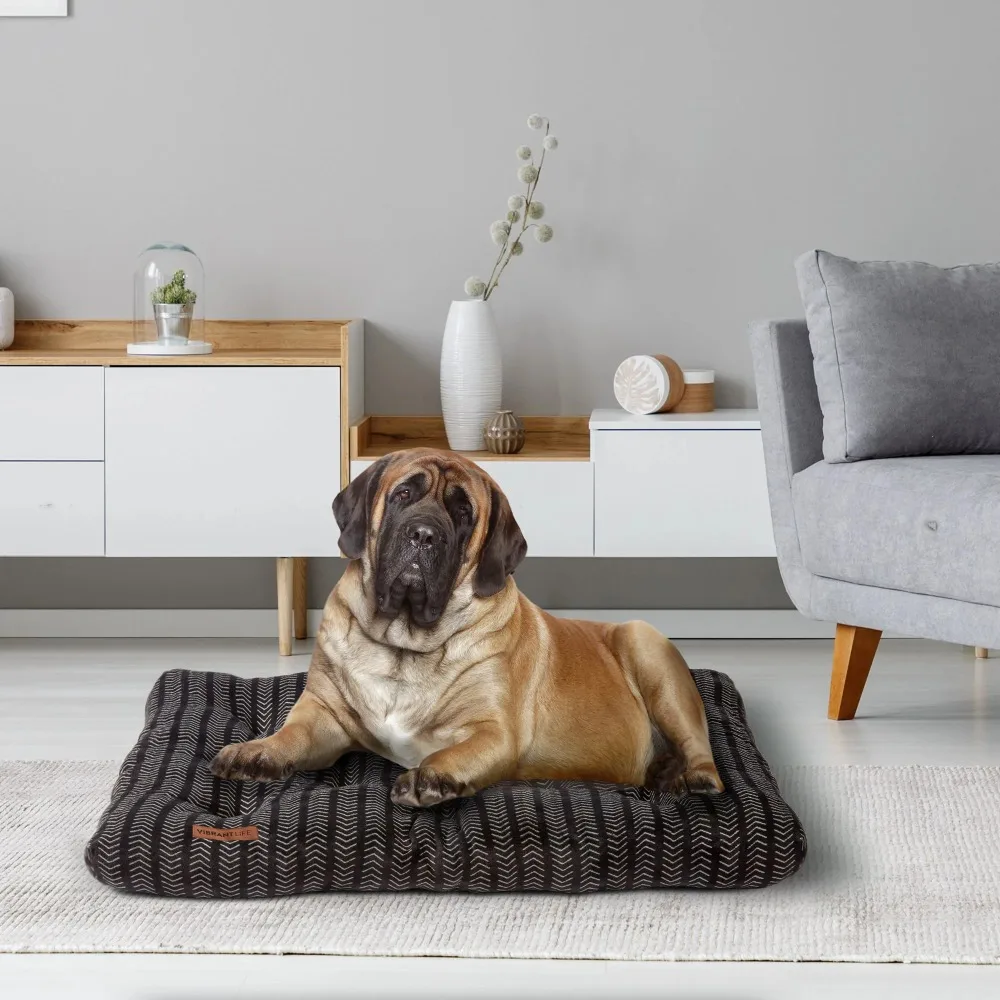 Tufted Pillow Pet Bed, Extral Large, Black, 38" x 48", Machine washable, Soft and cozy sleep area
Tufted Pillow Pet Bed, Extral Large, Black, 38" x 48", Machine washable, Soft and cozy sleep area