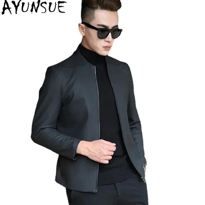 AYUNSUE 2025 New Real Leather Jacket Men 100% Sheepskin Coat Short Genuine Leather Spring Autumn Bomber Jacket frosted 1706 KJ
AYUNSUE 2025 New Real Leather Jacket Men 100% Sheepskin Coat Short Genuine Leather Spring Autumn Bomber Jacket frosted 1706 KJ