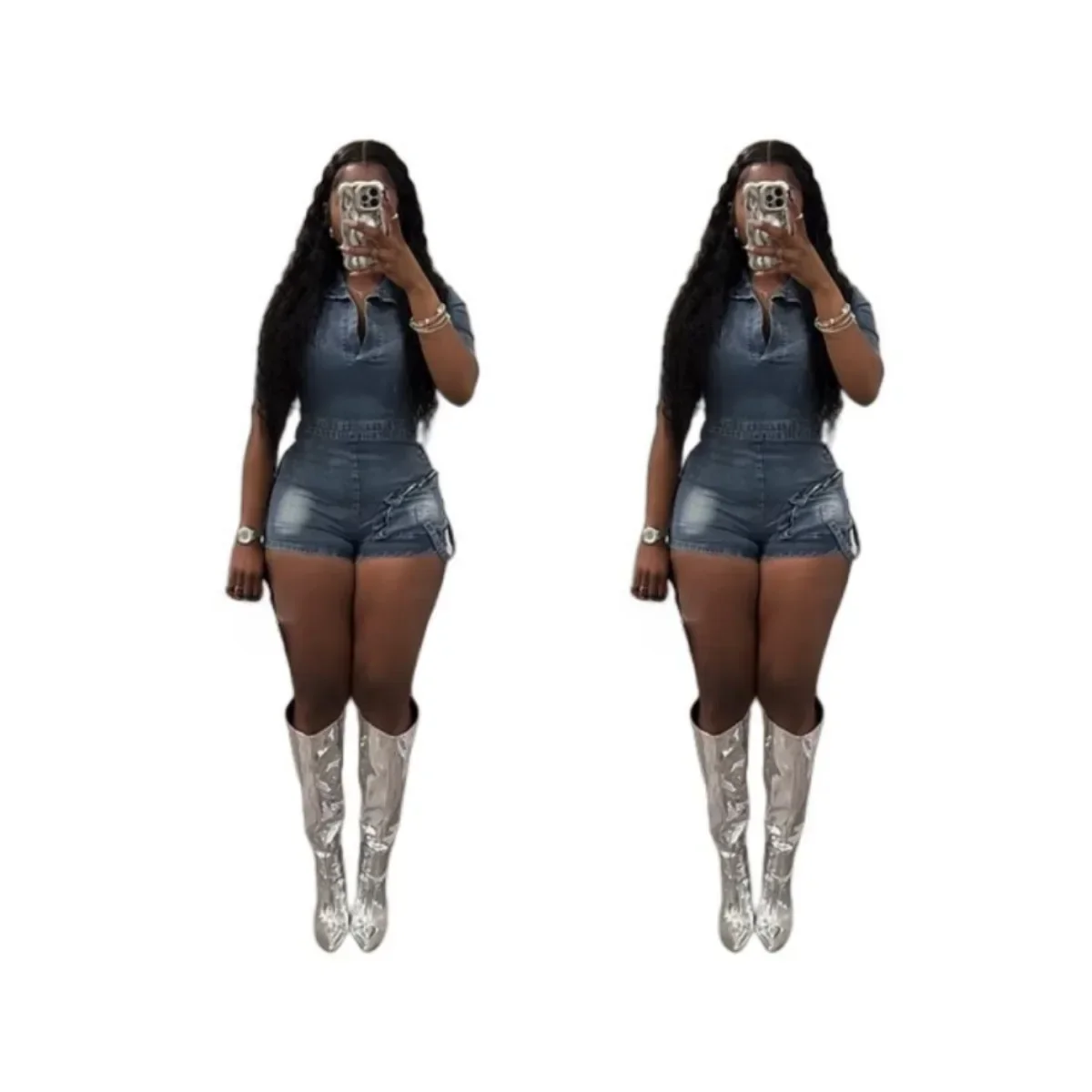 Jumpsuits Women Vintage Rompers Overalls Stretch Washed Turn Down Collar Pockets Sexy Denim Short Pants One Piece Shorts 2025
Jumpsuits Women Vintage Rompers Overalls Stretch Washed Turn Down Collar Pockets Sexy Denim Short Pants One Piece Shorts 2025