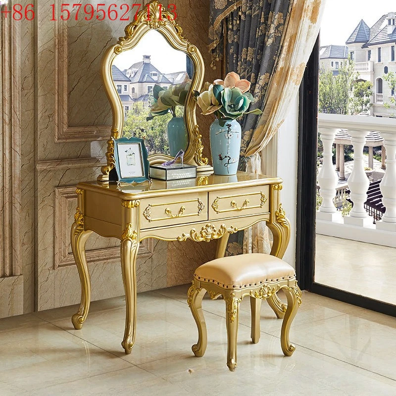 European solid wood dresser bedroom princess makeup table makeup table European and American luxury furniture engraved with mirr
European solid wood dresser bedroom princess makeup table makeup table European and American luxury furniture engraved with mirr