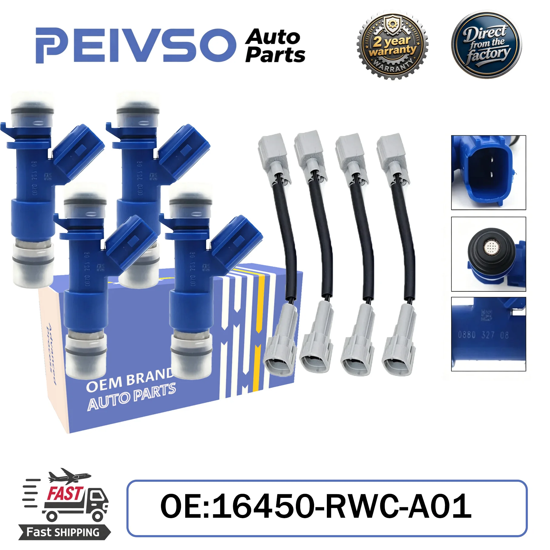 PEIVSO Fuel Injector 16450-RWC-A01 For Honda Civic Acura RDX RSX K20 K24 B16 16450RWCA01
PEIVSO Fuel Injector 16450-RWC-A01 For Honda Civic Acura RDX RSX K20 K24 B16 16450RWCA01