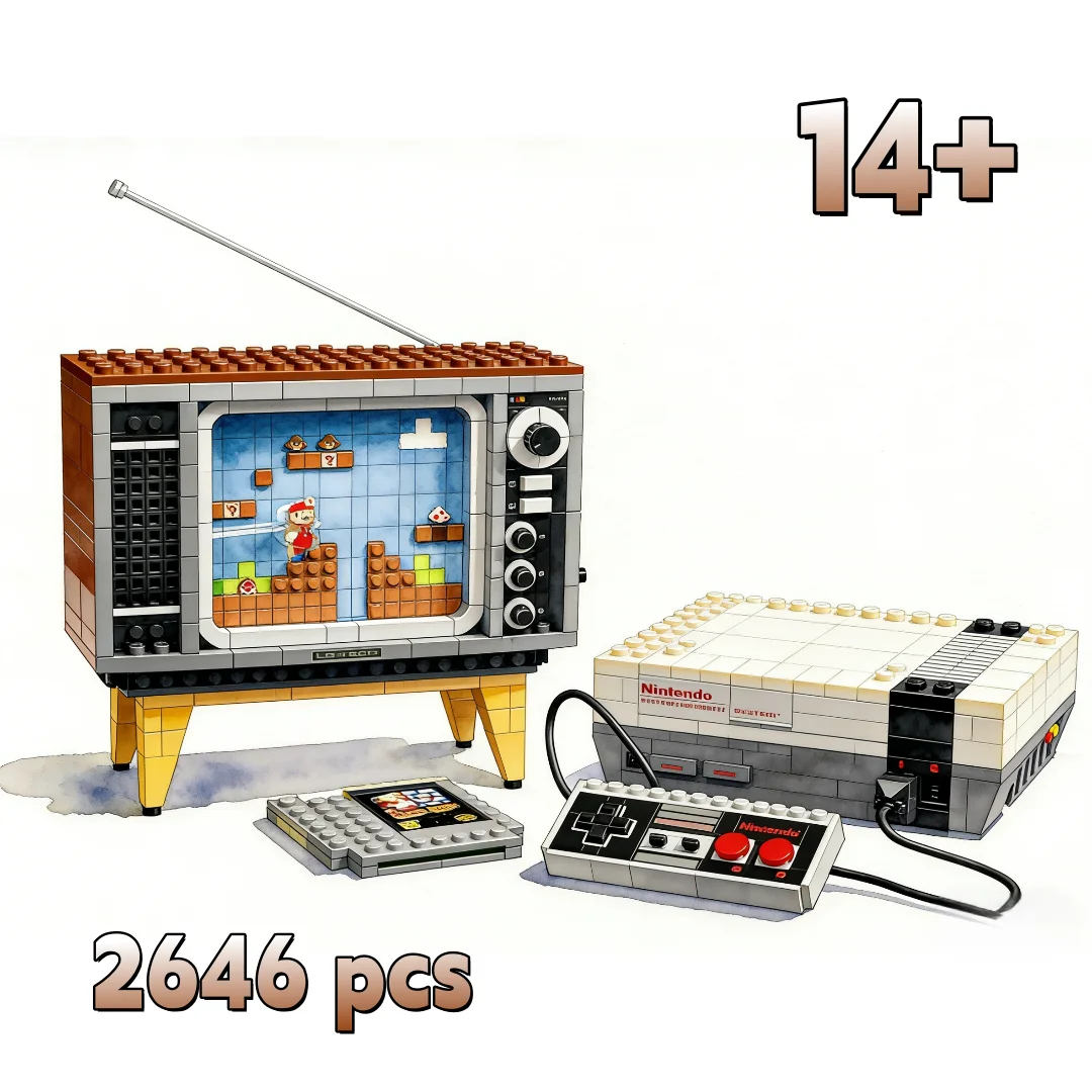 Nostalgic promotion Super Marioed Entertainment System Game Console 71374 Building Block 2938Pcs Model Birthday Christmas Gifts
Nostalgic promotion Super Marioed Entertainment System Game Console 71374 Building Block 2938Pcs Model Birthday Christmas Gifts