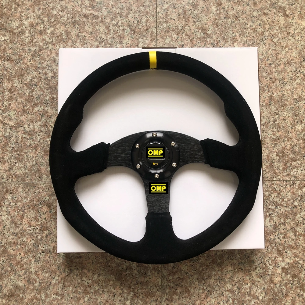 350MM Universal Flat Racing OMP Steering Wheel Car Suede Leather JDM Steering Wheel Volantes For VW HONDA TOYOTA BMW Volvo
350MM Universal Flat Racing OMP Steering Wheel Car Suede Leather JDM Steering Wheel Volantes For VW HONDA TOYOTA BMW Volvo