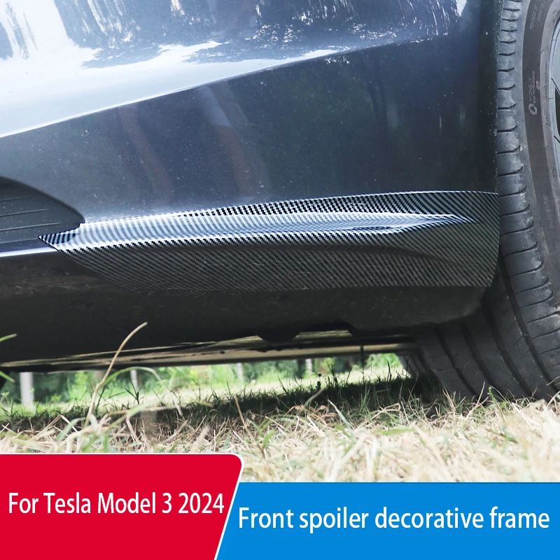 For Tesla Model 3 2024 The front bumper decorative strip is made of bright black ABS material
For Tesla Model 3 2024 The front bumper decorative strip is made of bright black ABS material
