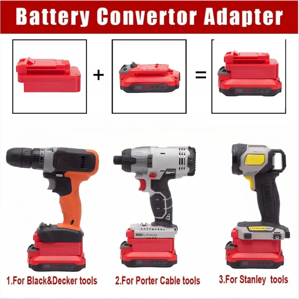 For Craftsman V20 20V Max Battery Converter Adapter To Porter Cable/Black+Decker/Stanley 20V Tool(Not Include Tools and Battery)
For Craftsman V20 20V Max Battery Converter Adapter To Porter Cable/Black+Decker/Stanley 20V Tool(Not Include Tools and Battery)