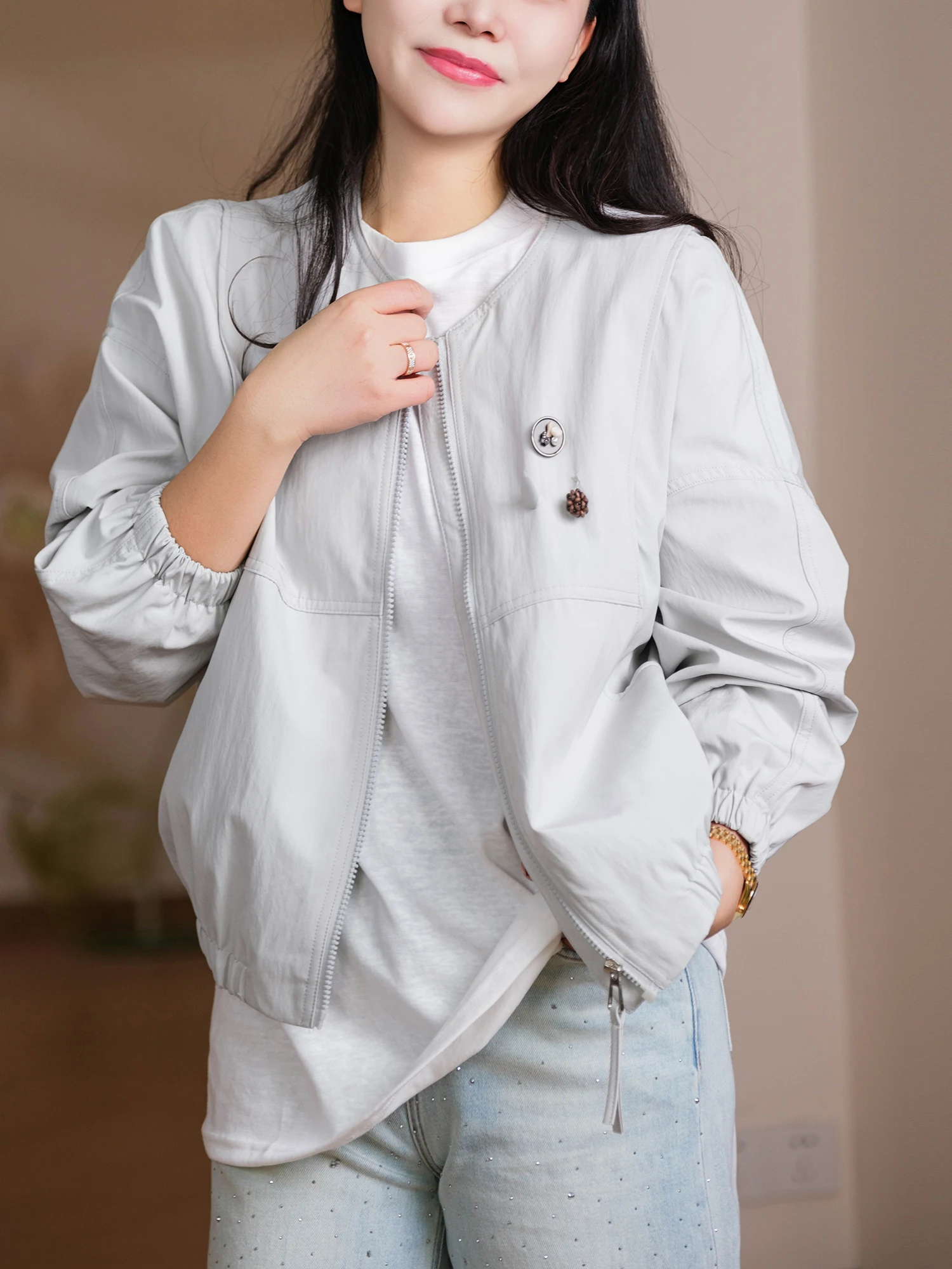 Cotton Pinecone Pendant Elastic Hem Jaet Outerwear Spring New Sle Women's Loose Fit Artistic Sle Long Sve Zipper Clo...
Cotton Pinecone Pendant Elastic Hem Jaet Outerwear Spring New Sle Women's Loose Fit Artistic Sle Long Sve Zipper Clo...