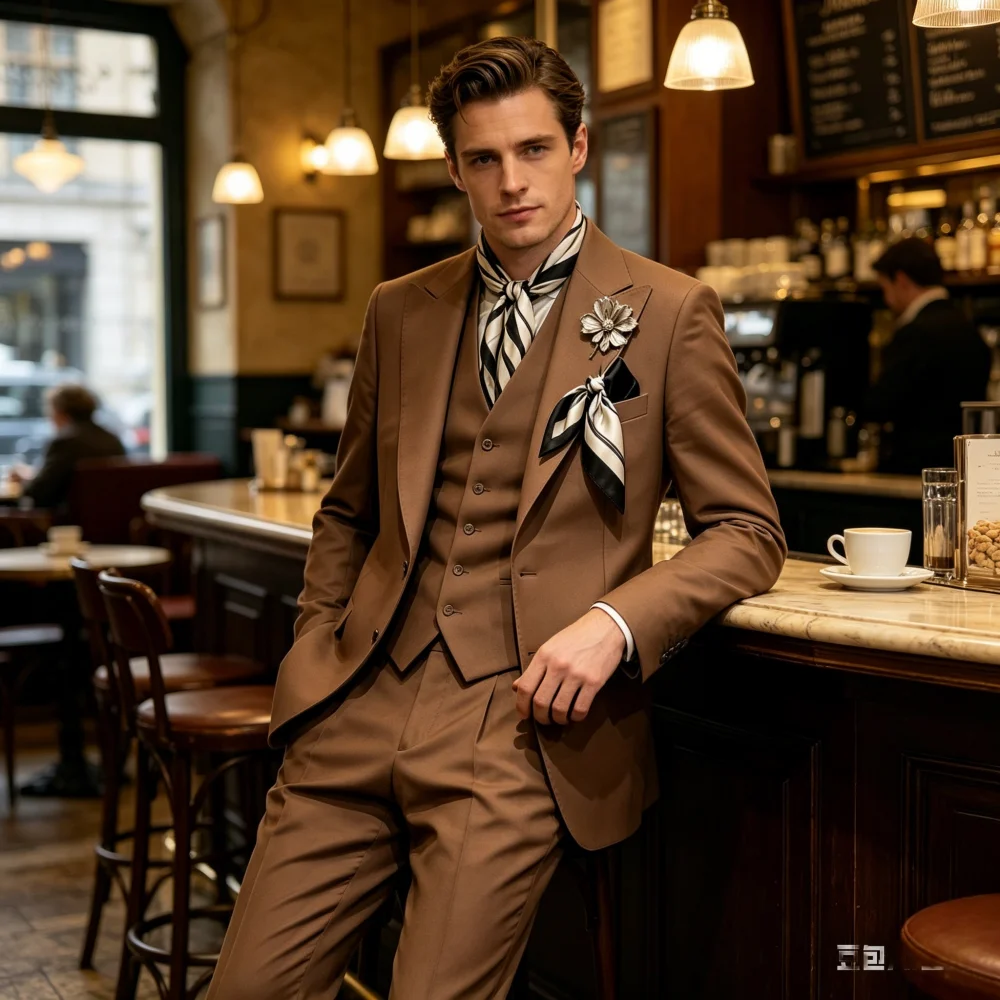 Мужской костюм-тройка Slim Fit: элегантный, удобный, дышащий, для деловых встреч и офиса
Мужской костюм-тройка Slim Fit: элегантный, удобный, дышащий, для деловых встреч и офиса