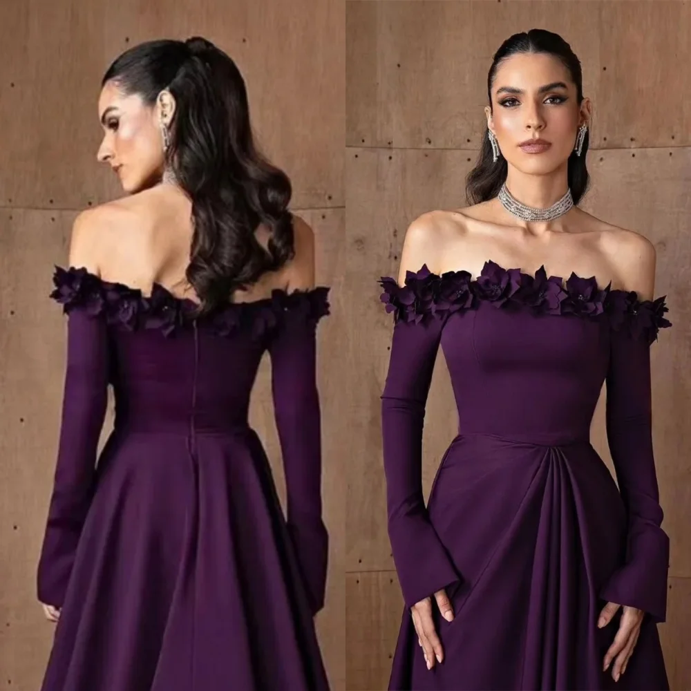 Customized Simple Jersey Evening Dress Exquisite Off the Shoulder Long Sleeves Homecoming Dresses Luxury Vestido De Festa
Customized Simple Jersey Evening Dress Exquisite Off the Shoulder Long Sleeves Homecoming Dresses Luxury Vestido De Festa