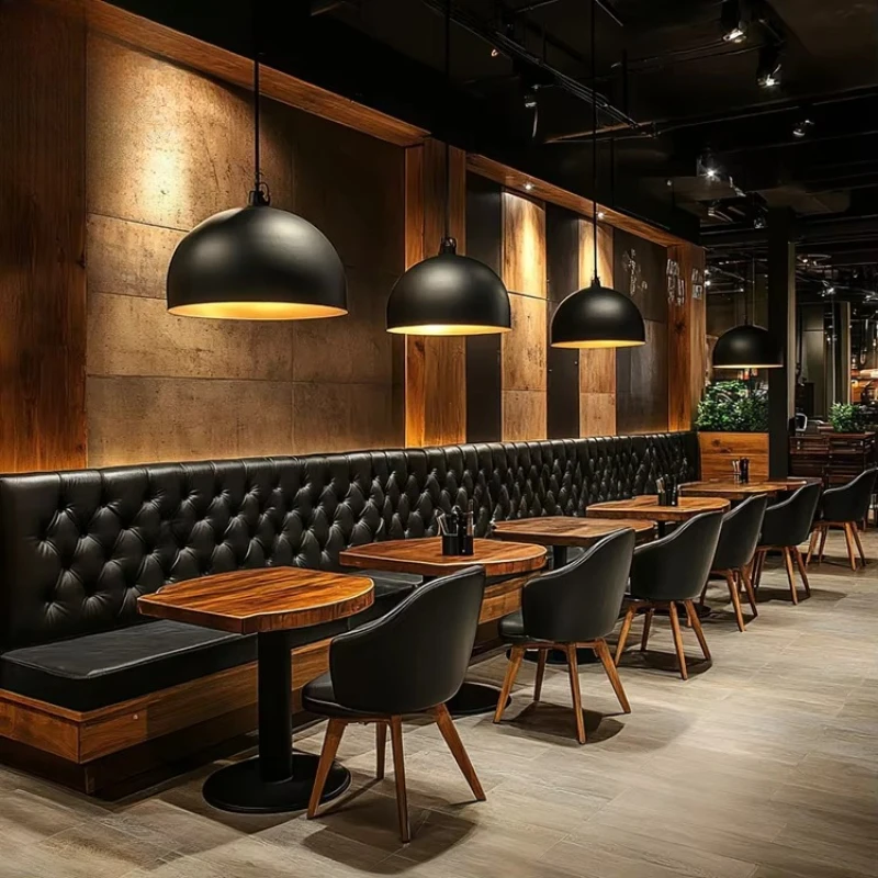 Hotel Modern Coffee Shop Wooden Square Commercial Leather Restaurant Furniture Sofa Booth Seat Table and Chair Set
Hotel Modern Coffee Shop Wooden Square Commercial Leather Restaurant Furniture Sofa Booth Seat Table and Chair Set