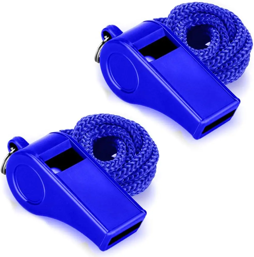 2-Pack Blue Plastic Whistles with Lanyard, Loud for Sports Coaches, Referees, Lifeguards
2-Pack Blue Plastic Whistles with Lanyard, Loud for Sports Coaches, Referees, Lifeguards