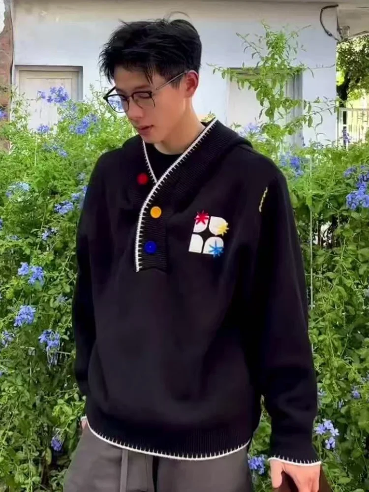 Мужской свитер-худи в американском ретро-стиле с контрастной вышивкой, осенний, свободного кроя, для пар
Мужской свитер-худи в американском ретро-стиле с контрастной вышивкой, осенний, свободного кроя, для пар