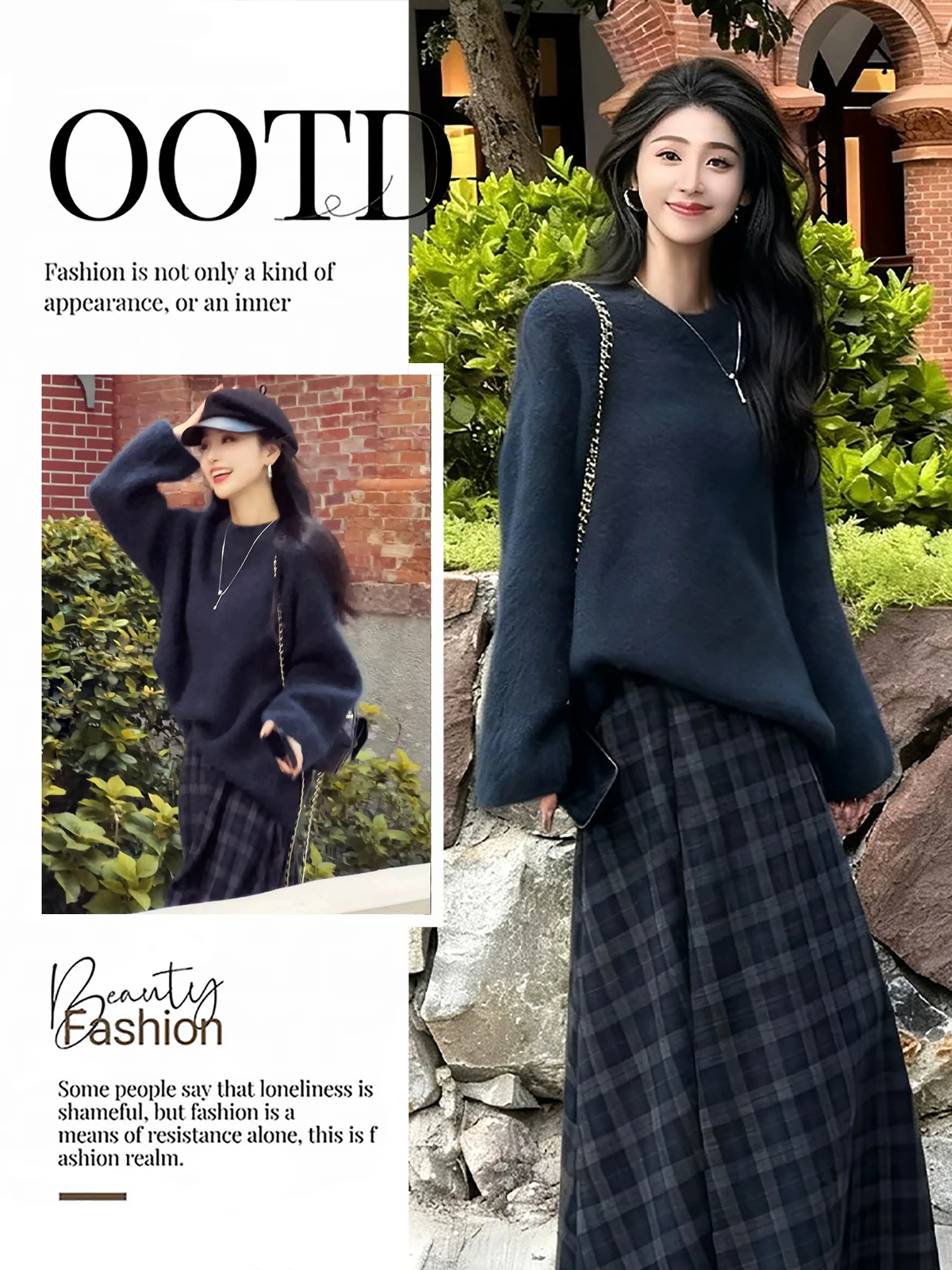Korean Style Small Fragrance Wind Set High Waist Plaid Skirt round Neck Sweater Two Piece Set Ageless Chic Fashionable
Korean Style Small Fragrance Wind Set High Waist Plaid Skirt round Neck Sweater Two Piece Set Ageless Chic Fashionable