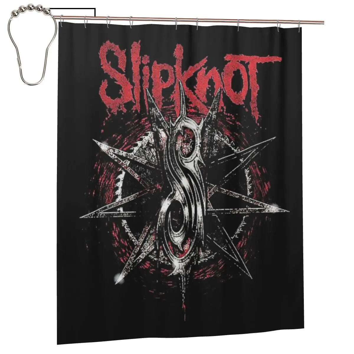 Водонепроницаемая шторка для душа S-Slipknots Heavy Metal Music из полиэстера с крючками
Водонепроницаемая шторка для душа S-Slipknots Heavy Metal Music из полиэстера с крючками