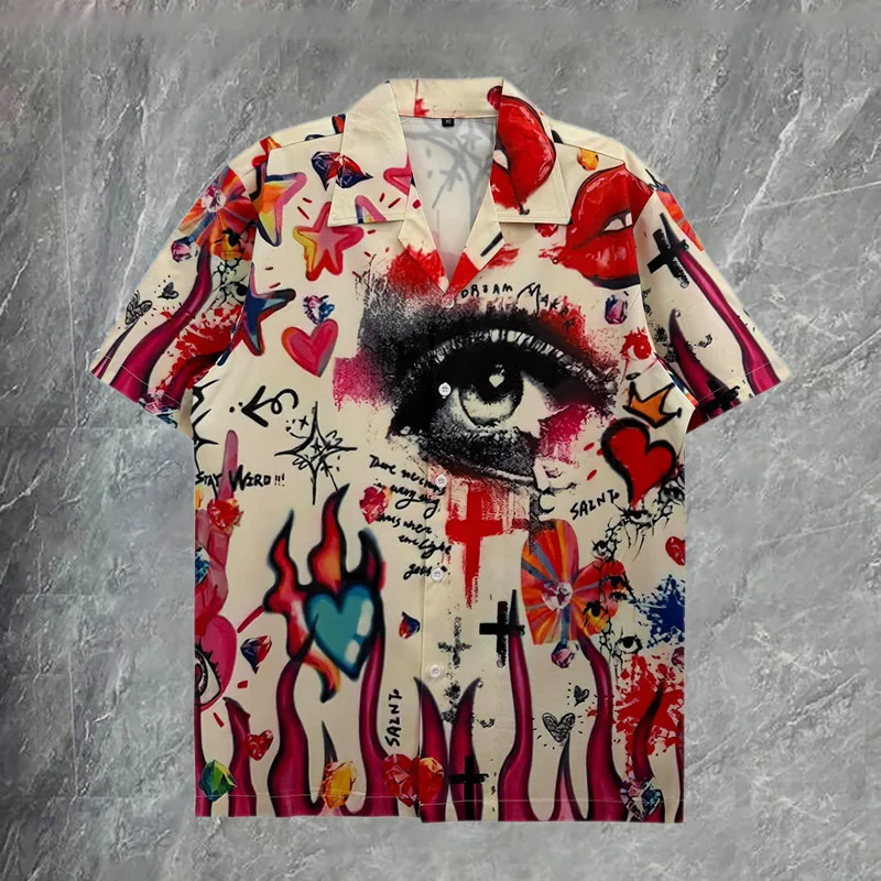 2026 Summer Camisa Fashion Masculina Chinese Shirt New Color Contrast Print Shirt Short Sleeve Casual Men Shirt Streetwear
2026 Summer Camisa Fashion Masculina Chinese Shirt New Color Contrast Print Shirt Short Sleeve Casual Men Shirt Streetwear