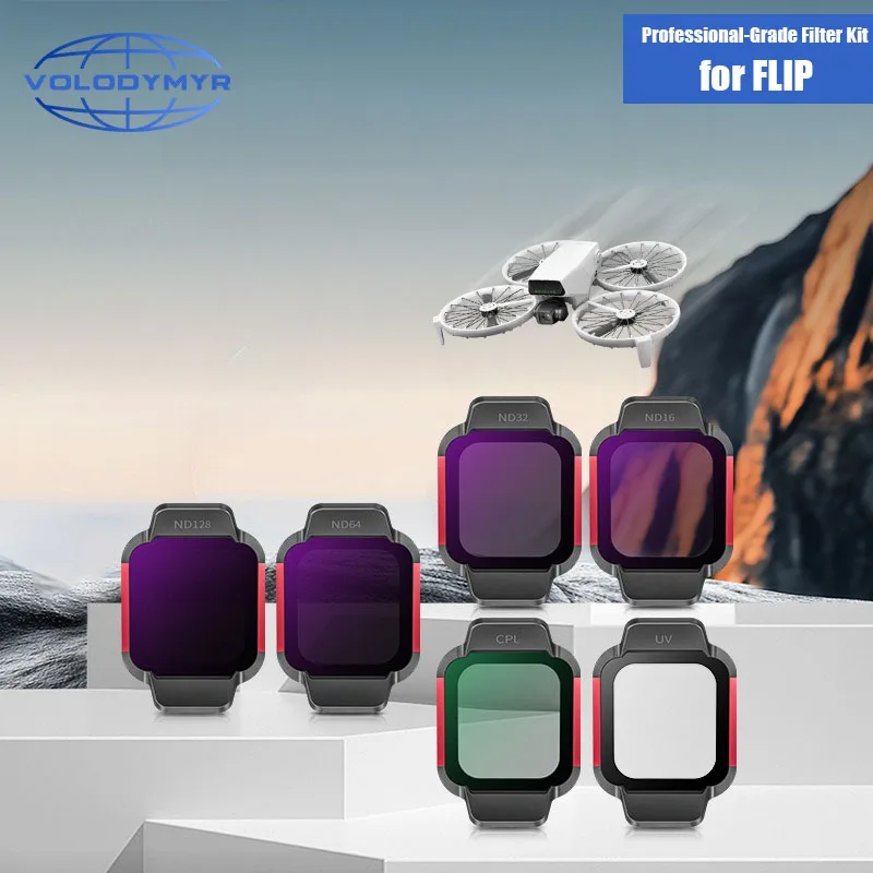 VOLODYMYR Flip Lens Filter Set for DJI FLIP Accessories ND Filters Kit ND16/32/64/128 UV CPL Filter Camera Lens Protector
VOLODYMYR Flip Lens Filter Set for DJI FLIP Accessories ND Filters Kit ND16/32/64/128 UV CPL Filter Camera Lens Protector