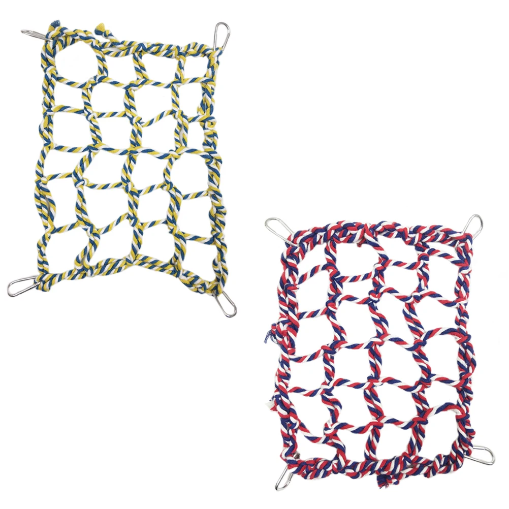2PCS Climbing Net Hammock Sturdy Colored Woven Rope Nets for Pet Parrots Hamsters Squirrels Bird Toys Relaxing Places
2PCS Climbing Net Hammock Sturdy Colored Woven Rope Nets for Pet Parrots Hamsters Squirrels Bird Toys Relaxing Places
