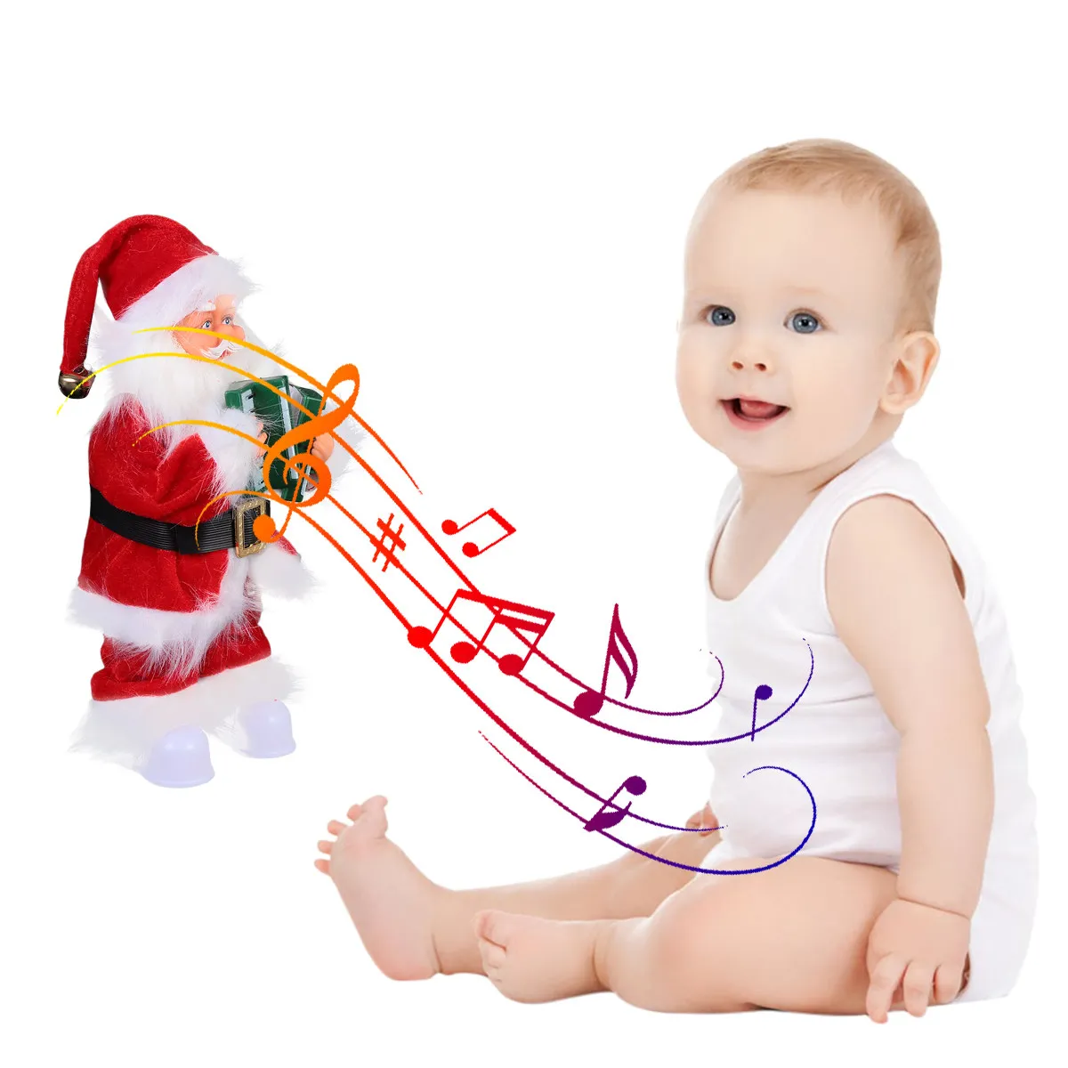 Music Playing Santa Claus Holiday Decor for Living Room Desktop Christmas Ornament Electric Santa Figure Festive Gift Photo Prop
Music Playing Santa Claus Holiday Decor for Living Room Desktop Christmas Ornament Electric Santa Figure Festive Gift Photo Prop