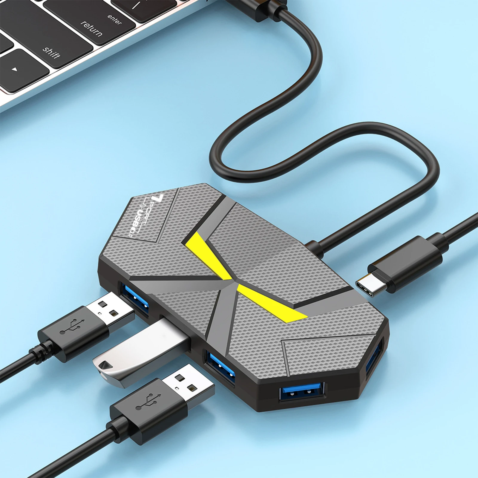 4/7-портовый USB 3.0 концентратор, док-станция USB, адаптер-разветвитель USB, высокоскоростная передача данных, док-станция USB, адаптер-разветвитель для ПК
4/7-портовый USB 3.0 концентратор, док-станция USB, адаптер-разветвитель USB, высокоскоростная передача данных, док-станция USB, адаптер-разветвитель для ПК