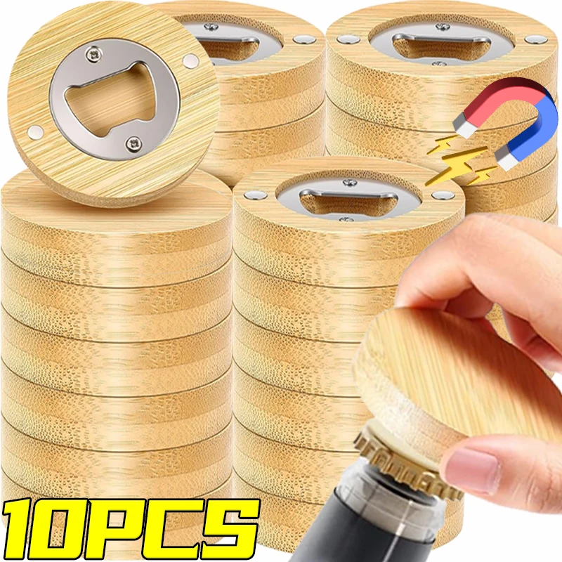 1/10PCS Magnetic Bottle Opener Round Bamboo Bottle Openers Refrigerator Magnet Beer Handle Opener for Kitchen Bar Party Gadgets
1/10PCS Magnetic Bottle Opener Round Bamboo Bottle Openers Refrigerator Magnet Beer Handle Opener for Kitchen Bar Party Gadgets