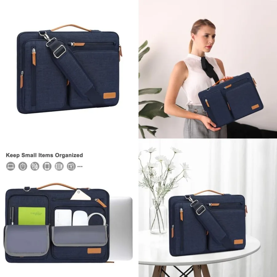 360 Protective Laptop Shoulder Bag,15-15.6 inch Computer Bags Compatible with MacBook Pro 16 inch, HP, Dell, Lenovo, Asus Notebook,Side Open Messenger Bag with 4 Zipper Pockets, Navy Blue
360 Protective Laptop Shoulder Bag,15-15.6 inch Computer Bags Compatible with MacBook Pro 16 inch, HP, Dell, Lenovo, Asus Notebook,Side Open Messenger Bag with 4 Zipper Pockets, Navy Blue