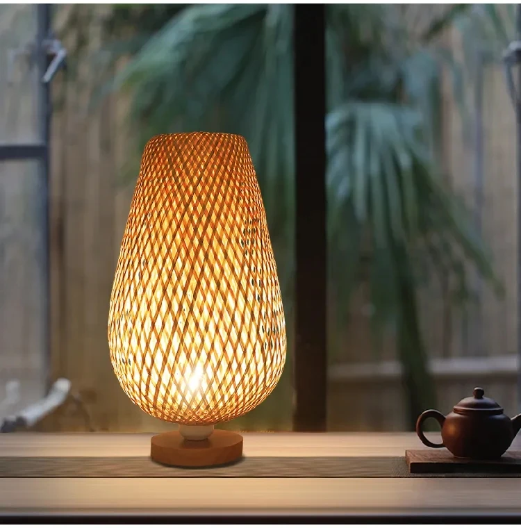 Southeast Asia Bedroom Table Lamp Zen tea room lamp with plug home stay warm bedside lamp modern simple bamboo weaving
Southeast Asia Bedroom Table Lamp Zen tea room lamp with plug home stay warm bedside lamp modern simple bamboo weaving