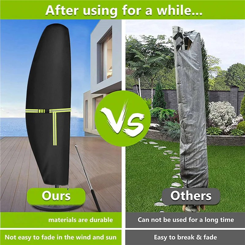 AT05-2X Чехол для зонта для патио, водонепроницаемый чехол для зонта 420D, подходит для консольного зонта со смещением 210 х 45 х 72/32 см 
AT05-2X Чехол для зонта для патио, водонепроницаемый чехол для зонта 420D, подходит для консольного зонта со смещением 210 х 45 х 72/32 см