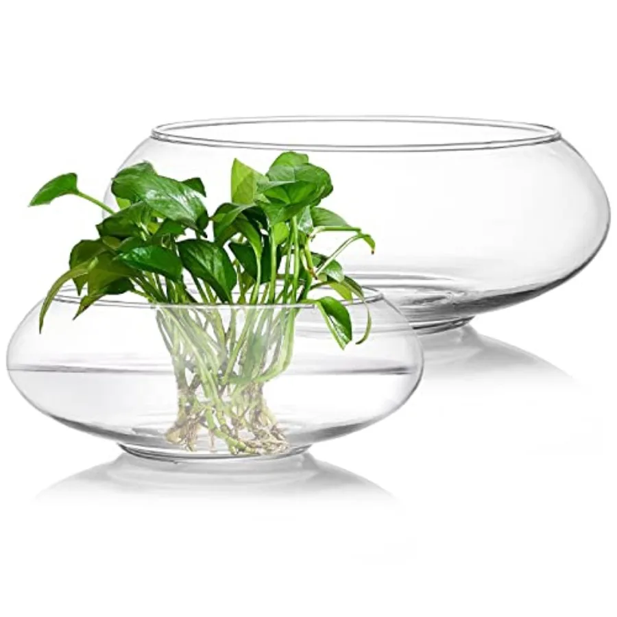 2 Pack Glass Vase Bowl 6 8 Wide Mouth Flower Vase Round Terrarium Glass Hydroponic Planter Floral Container Clear Fish Bowl for
2 Pack Glass Vase Bowl 6 8 Wide Mouth Flower Vase Round Terrarium Glass Hydroponic Planter Floral Container Clear Fish Bowl for