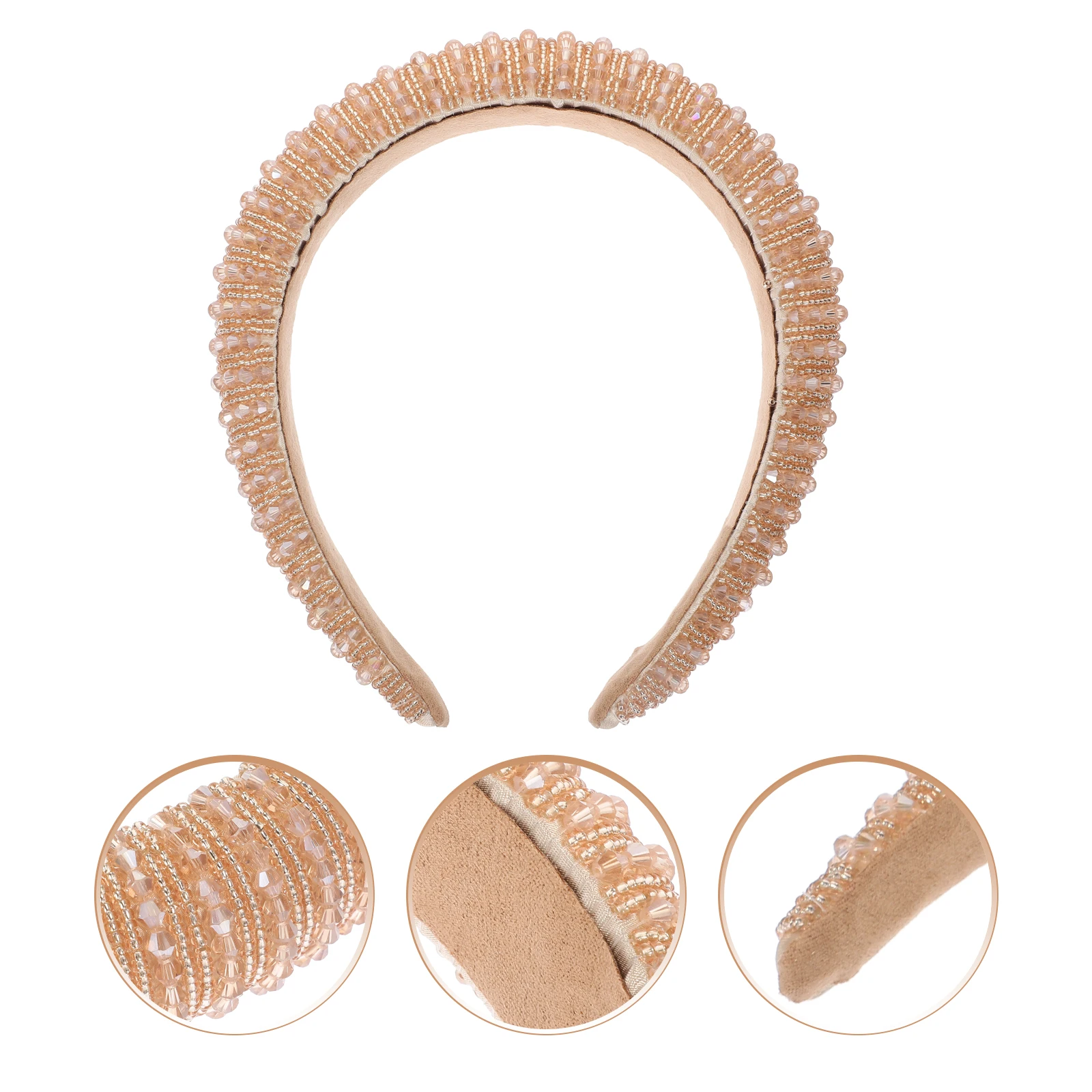 Stylish Beaded Headband For Women Baroque Padded Hairband Wide Sponge Decor Party Costume Carnivals Cosplay Brown Chunky Hair
Stylish Beaded Headband For Women Baroque Padded Hairband Wide Sponge Decor Party Costume Carnivals Cosplay Brown Chunky Hair